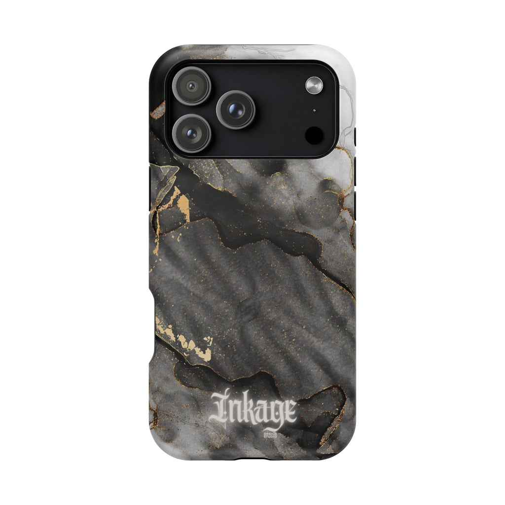 White Noir Marble Gold Foil Magnetic Phone Cases