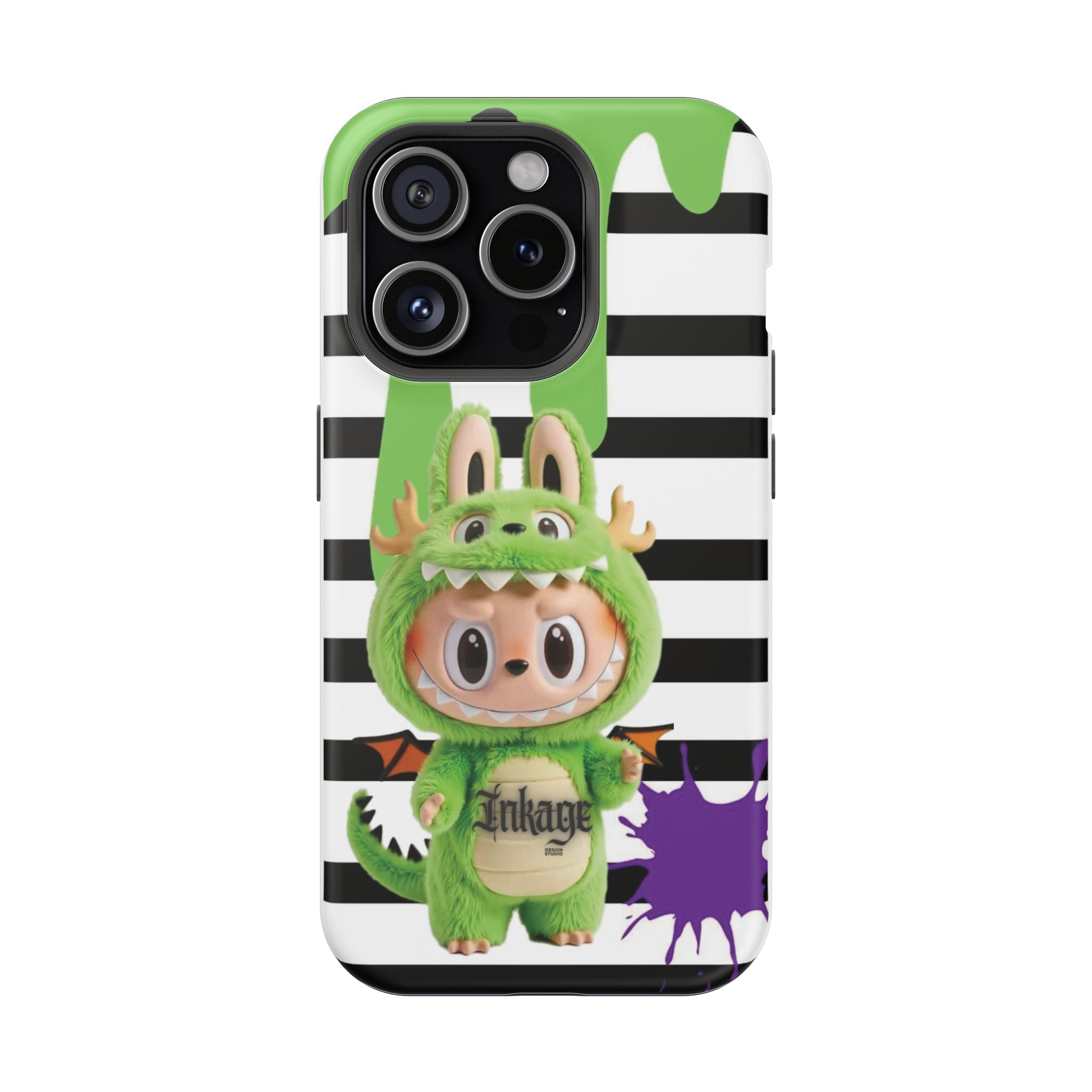 Greenie Labubu Spooky Magnetic Phone Case (Animation)