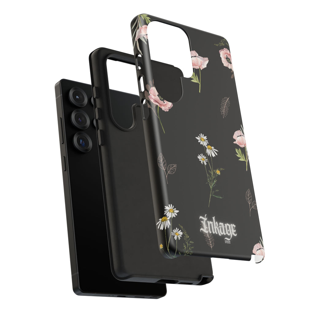 Elegant Black Florals Tough Phone Cases (Minimal)