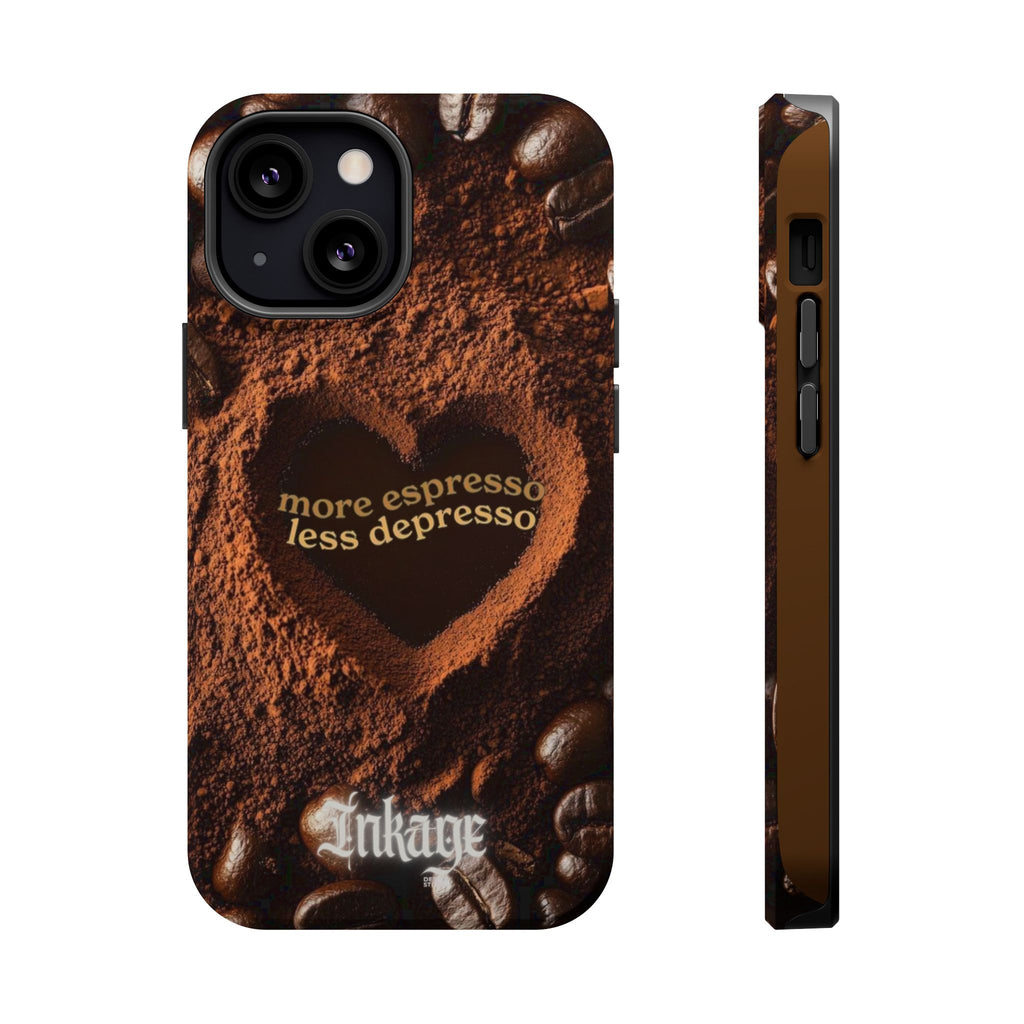 "More Espresso Less Depresso" Magnetic Phone Cases (Quote)