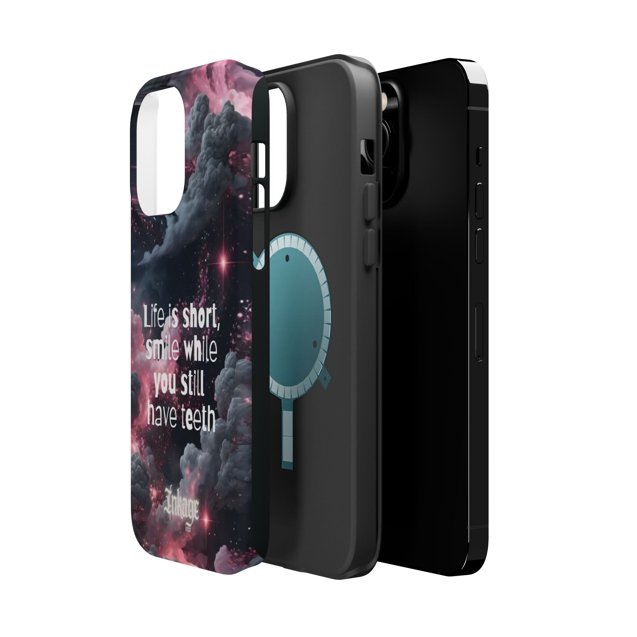 “Life is Short, Smile While You Still Have Teeth” Magnetic Phone Cases (Quote)