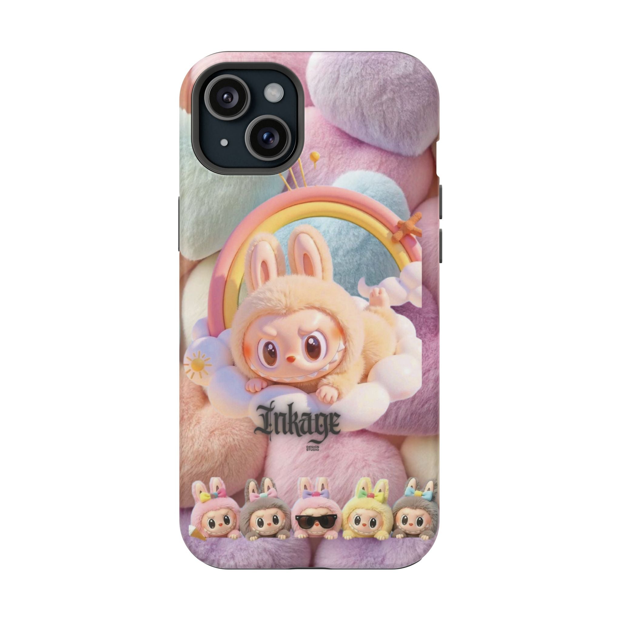 Pastel Rainbow Labubu Magnetic Phone Cases(Animation)