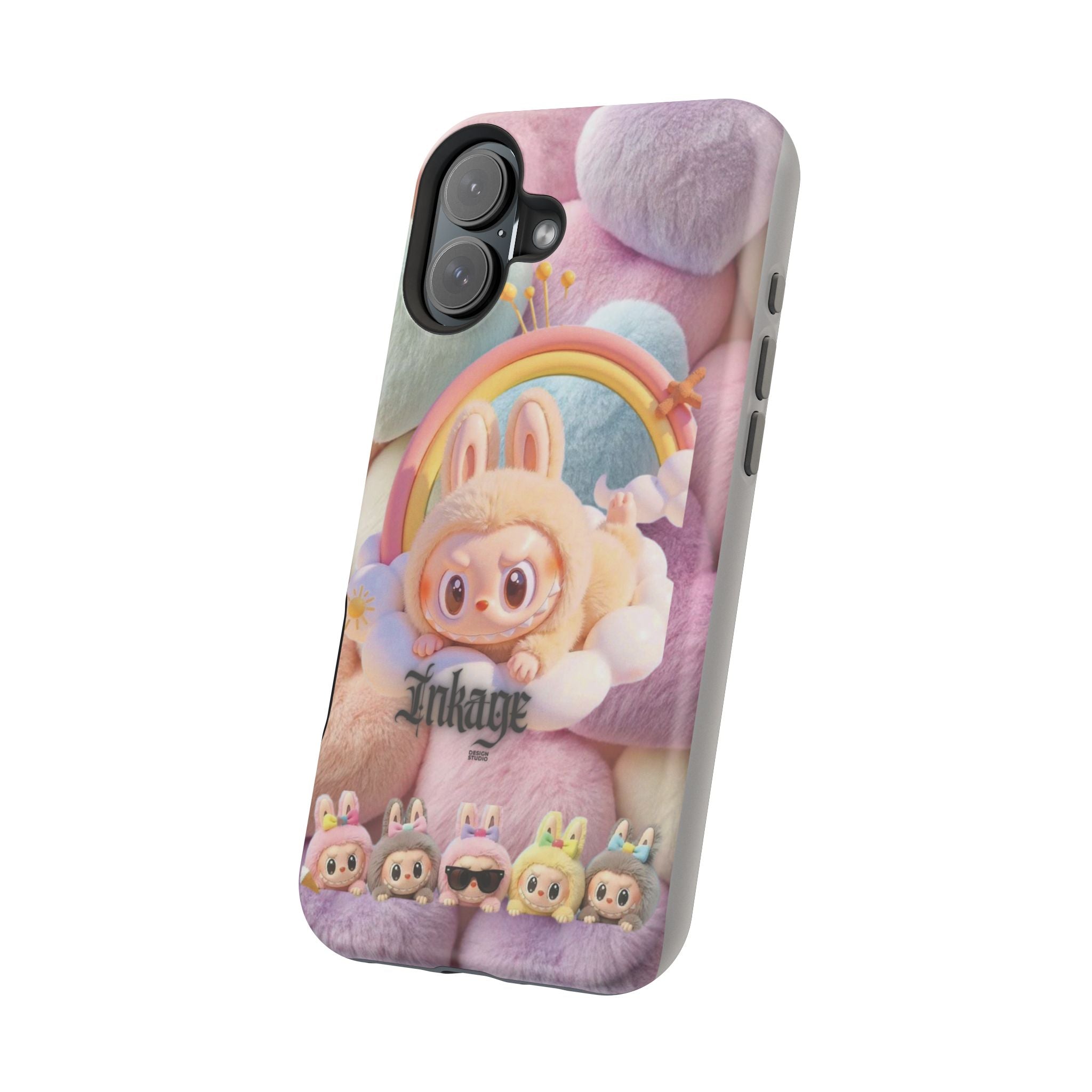 Pastel Rainbow Labubu Magnetic Phone Cases (Animation)