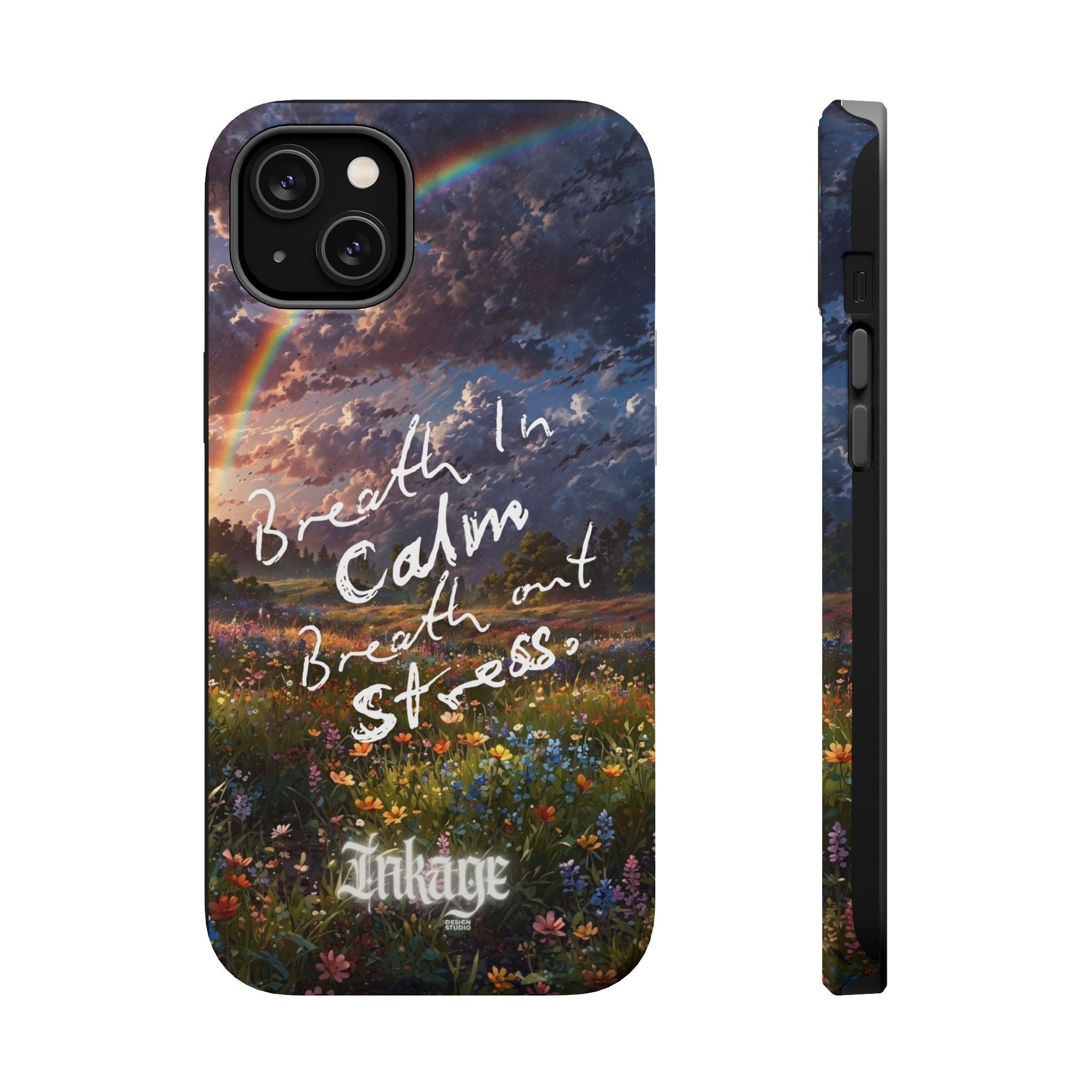 "Breath in Calm Breath out Stress" Magnetic Phone Cases (Quote)