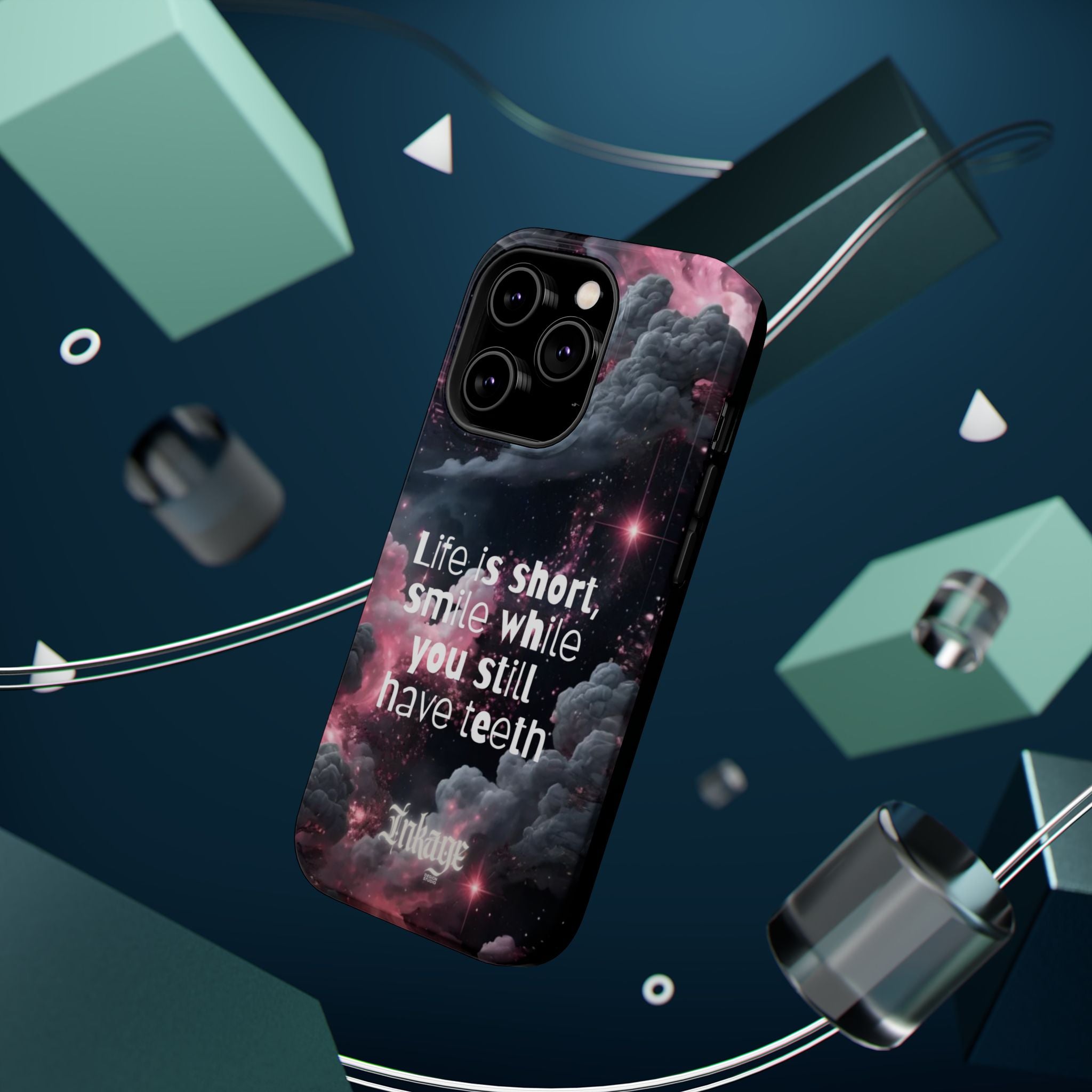 “Life is Short, Smile While You Still Have Teeth” Magnetic Phone Cases (Quote)