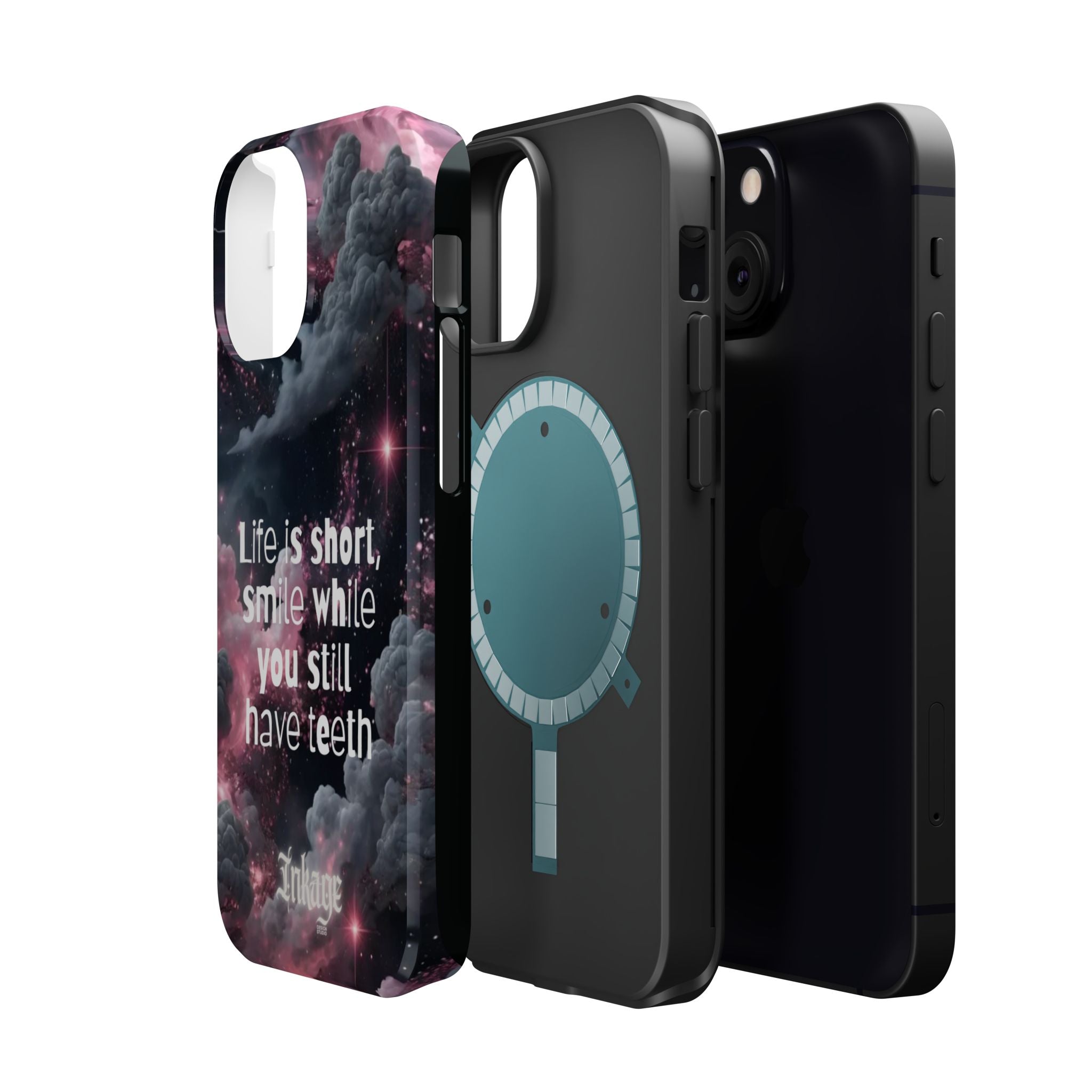 “Life is Short, Smile While You Still Have Teeth” Magnetic Phone Cases (Quote)