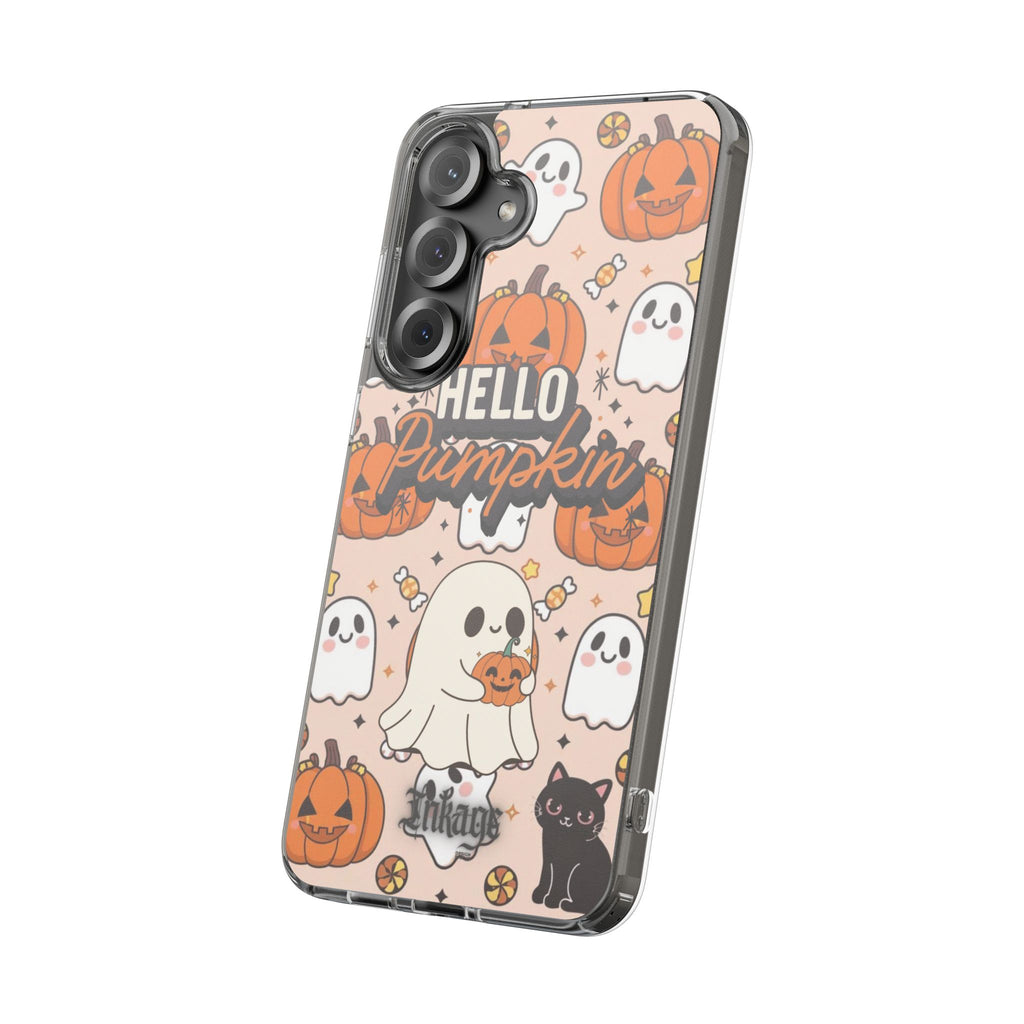 Cute Pumpkin Ghost Clear Impact Phone Case (Season)