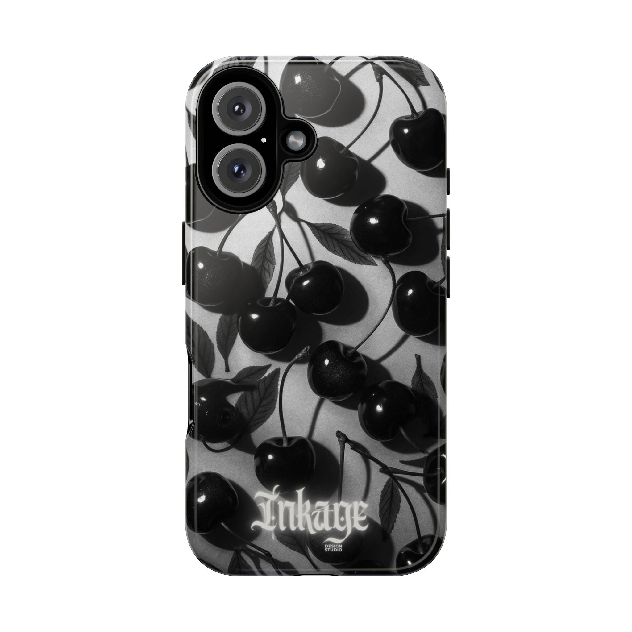 Black Cherry Print Tough Phone Cases (Minimal)