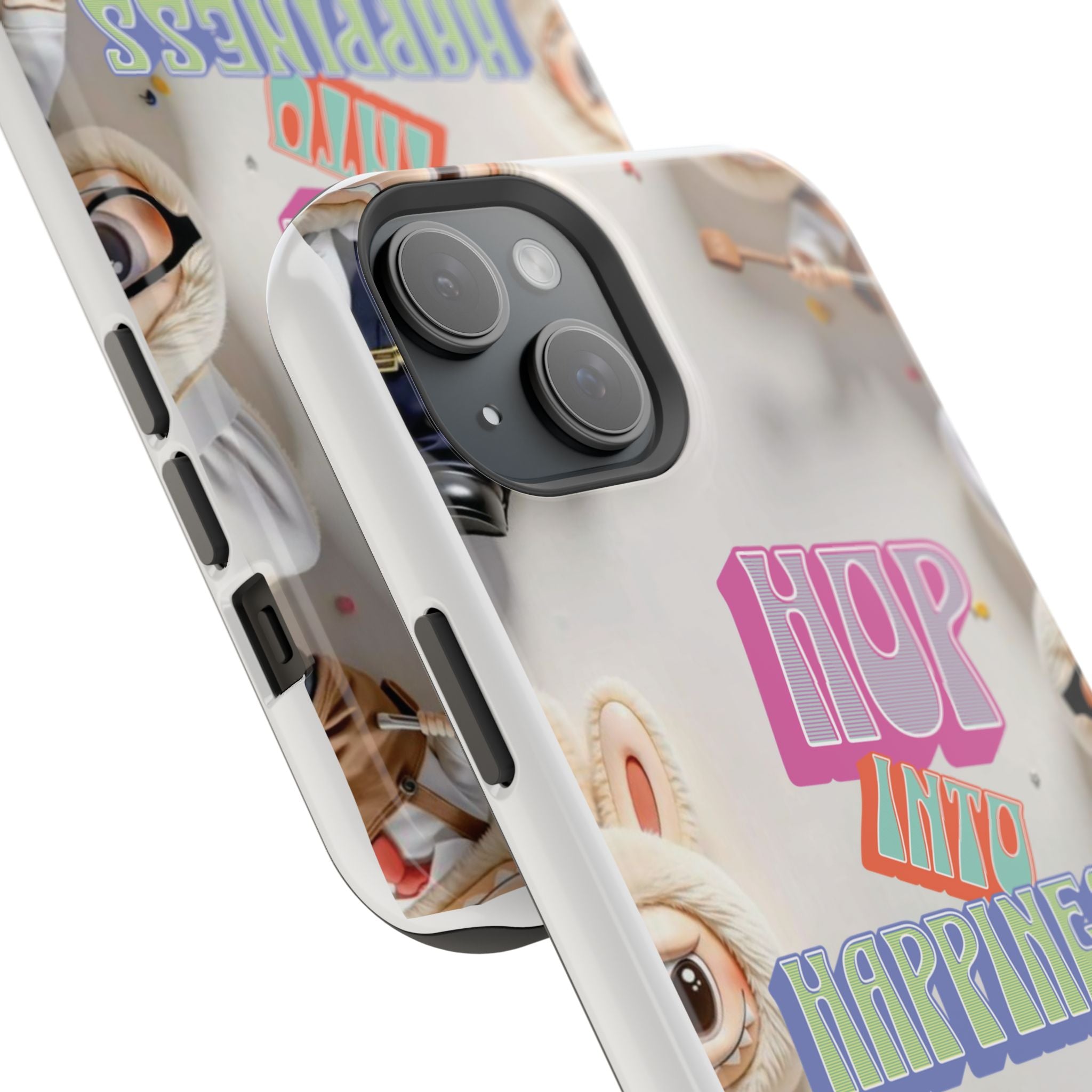 "Hop Into Happiness" Quote Magnetic Phone Case (Animation)