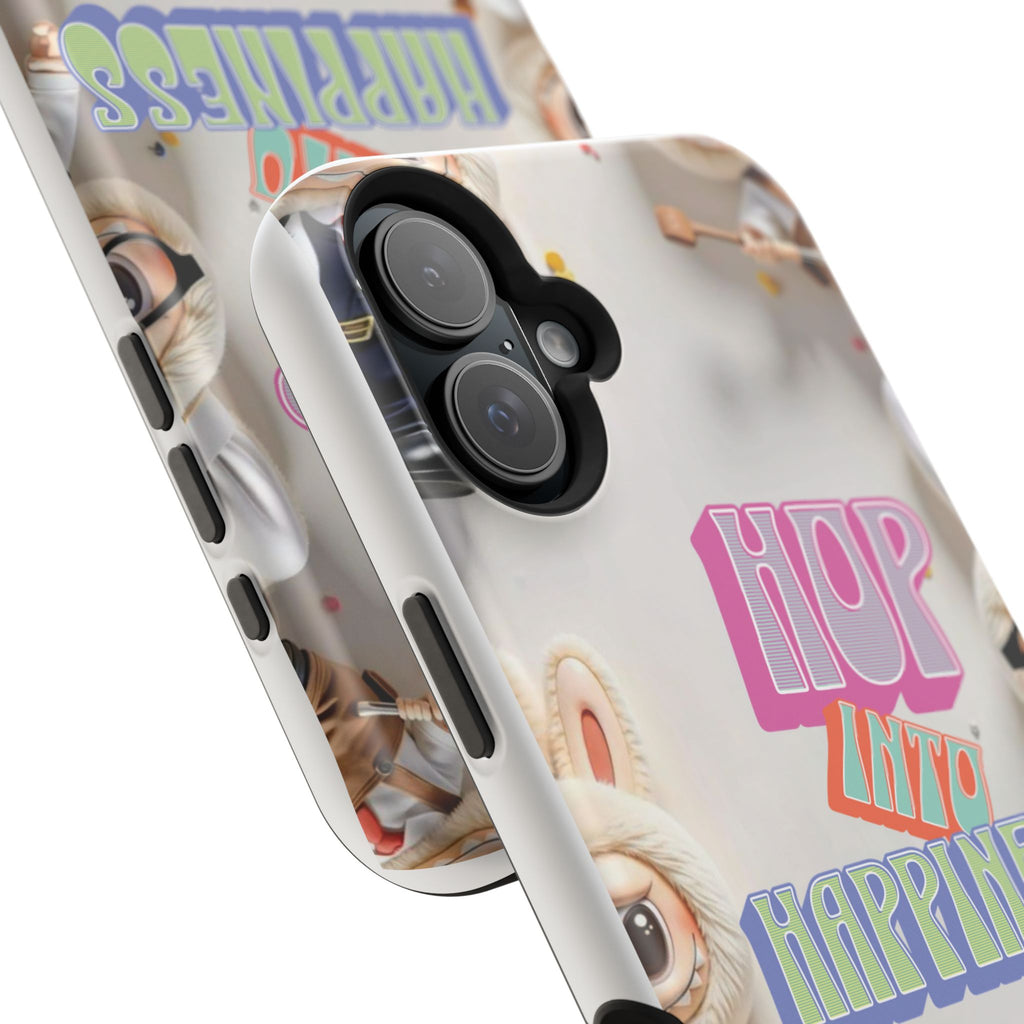 "Hop Into Happiness" Quote Magnetic Phone Case (Animation)