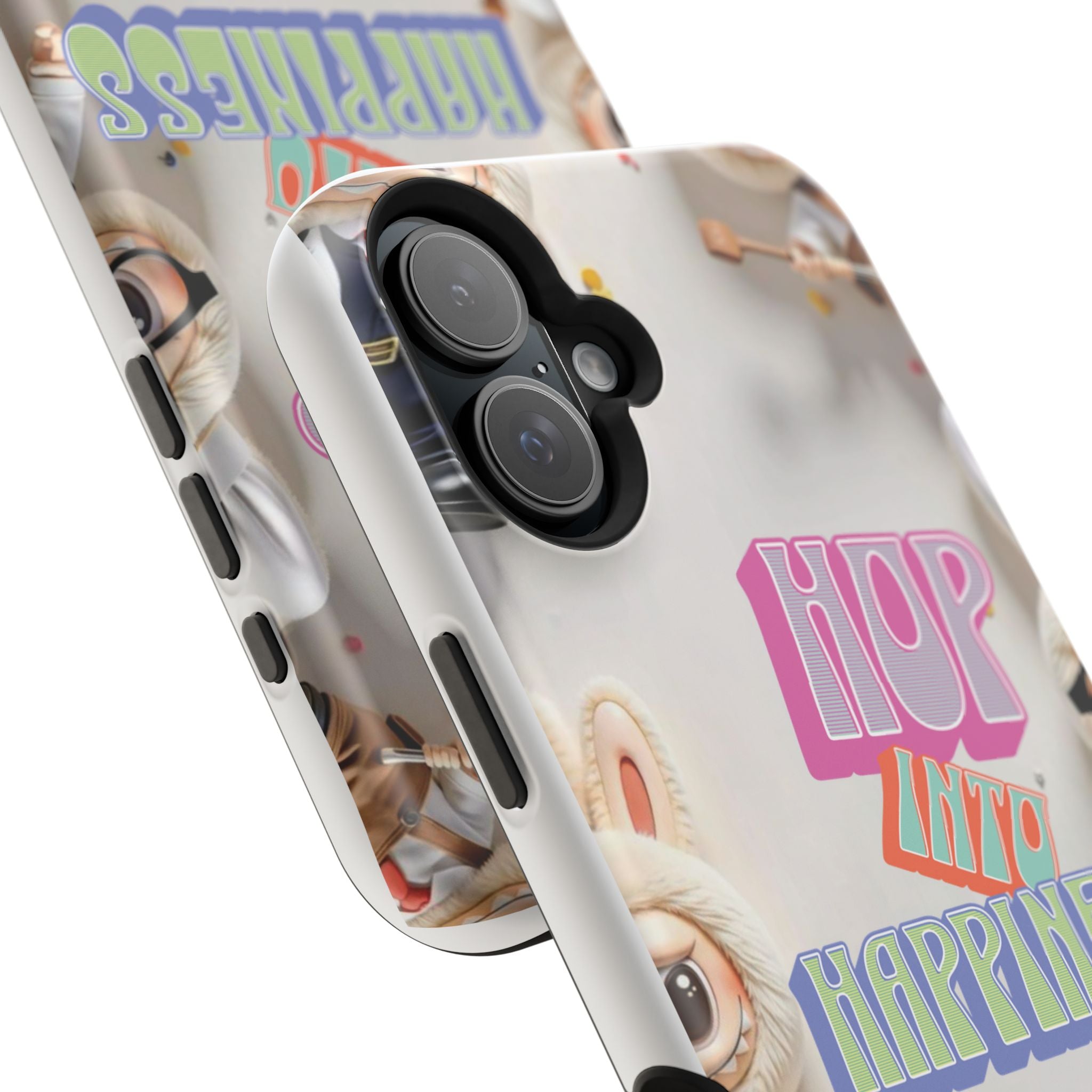 "Hop Into Happiness" Quote Magnetic Phone Case (Animation)