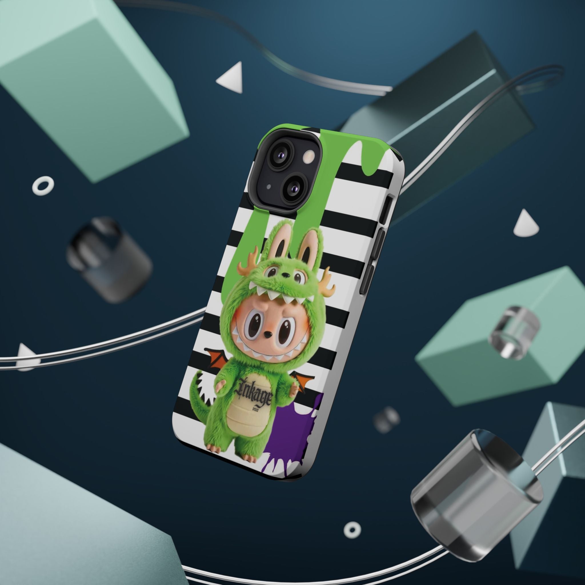 Greenie Labubu Spooky Magnetic Phone Case (Animation)