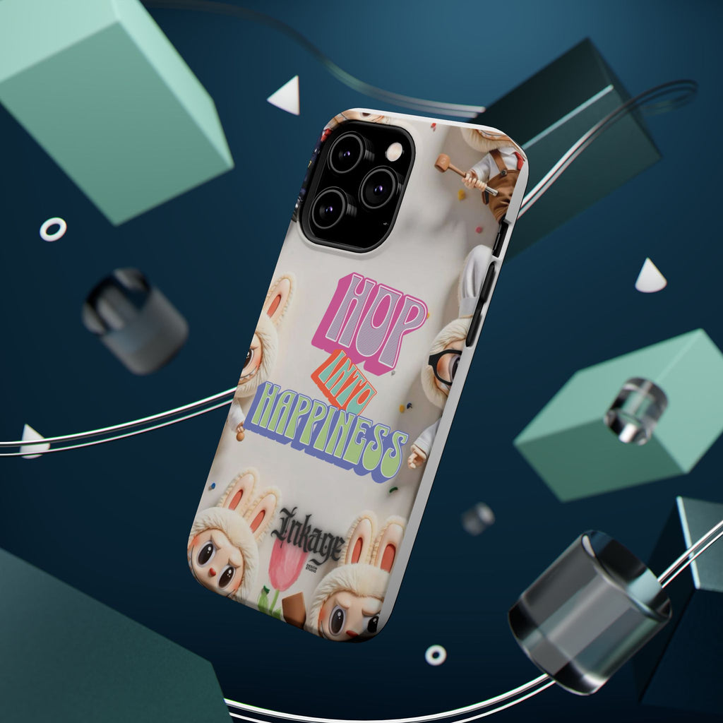 "Hop Into Happiness" Quote Magnetic Phone Case (Animation)