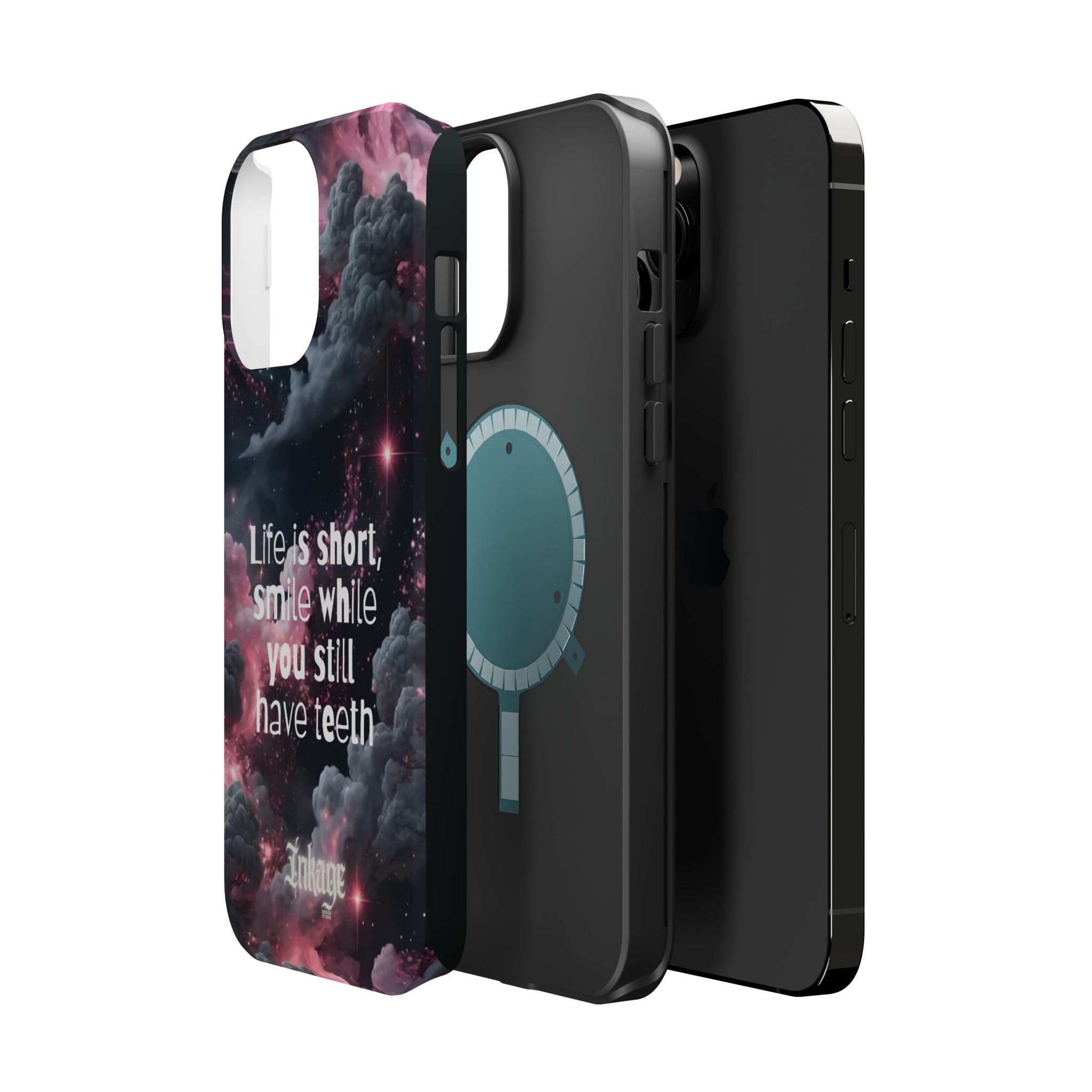 “Life is Short, Smile While You Still Have Teeth” Magnetic Phone Cases (Quote)