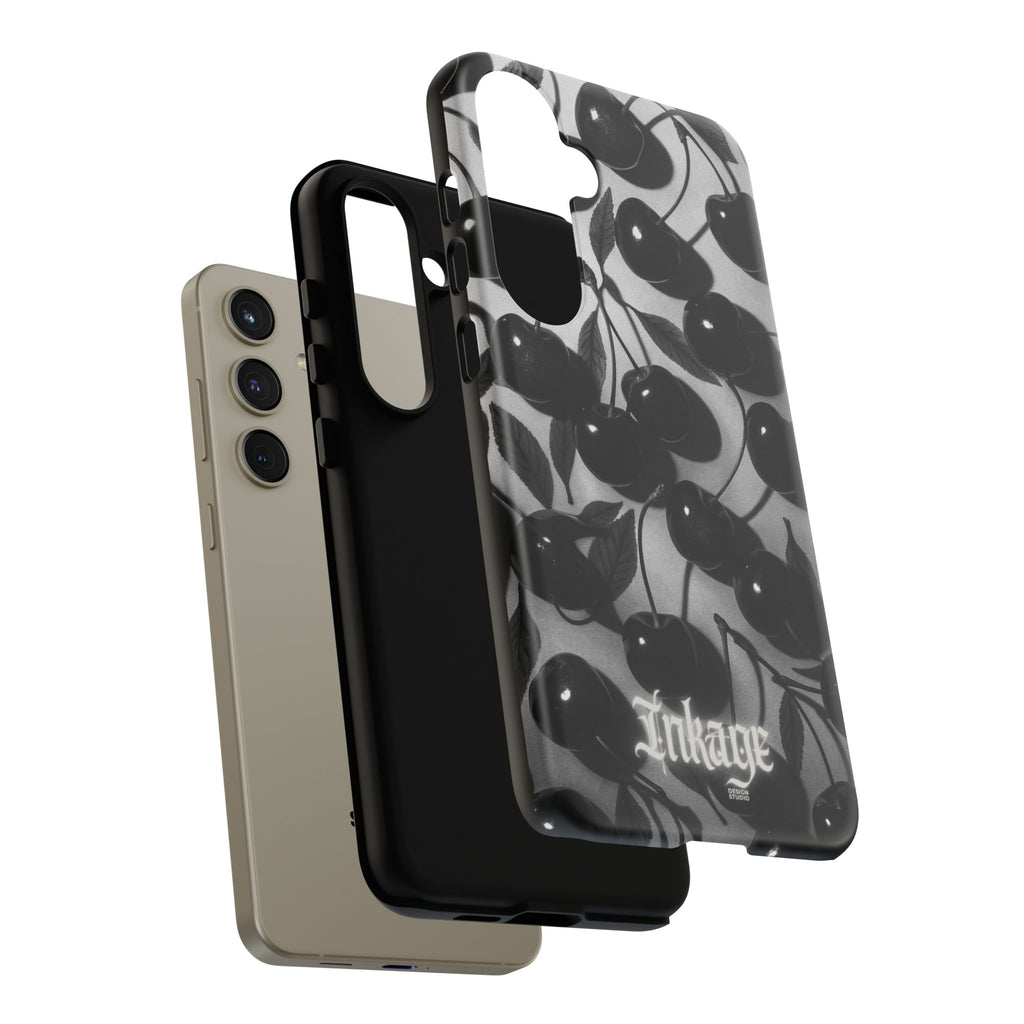 Black Cherry Print Tough Phone Cases (Minimal)