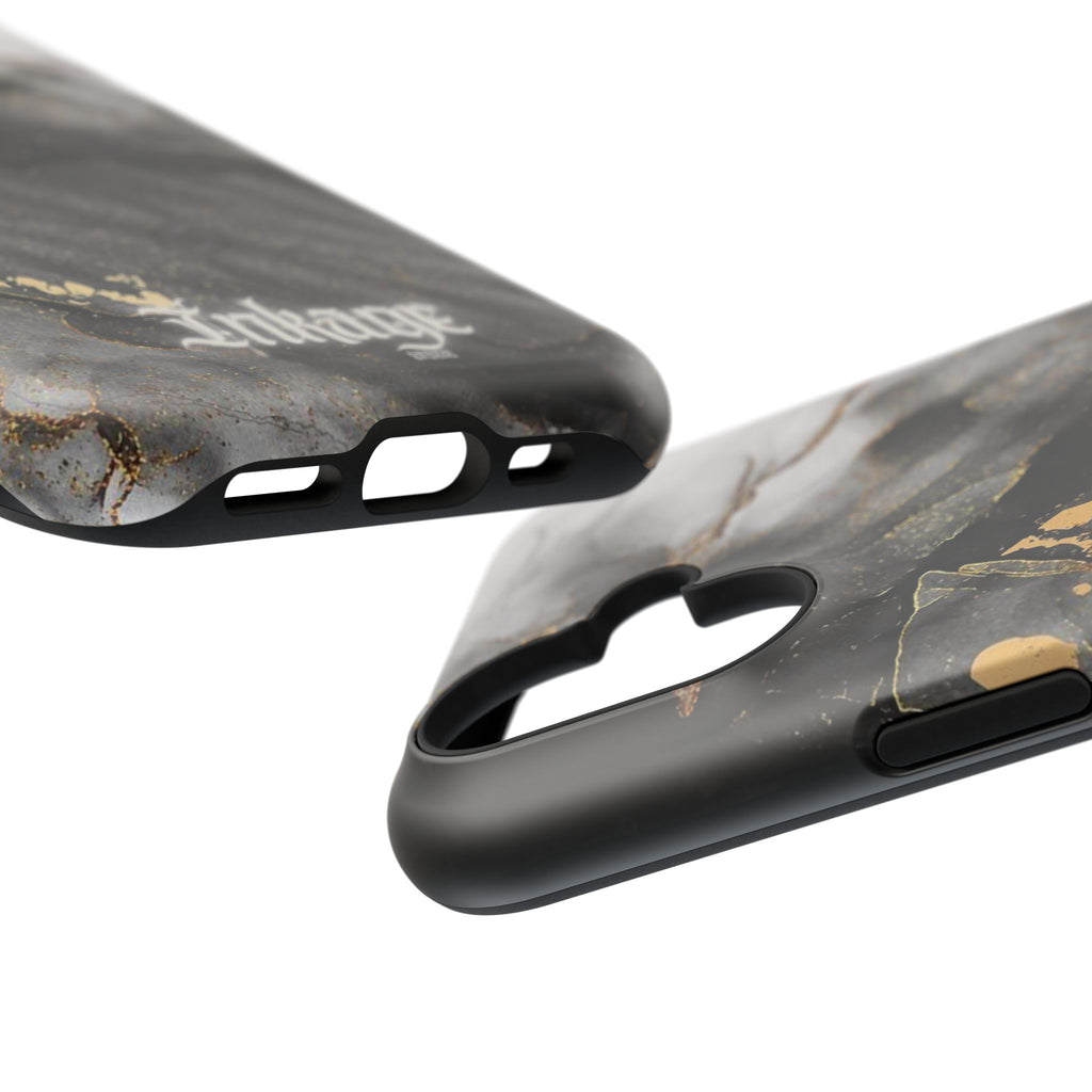 White Noir Marble Gold Foil Magnetic Phone Cases (Minimal)