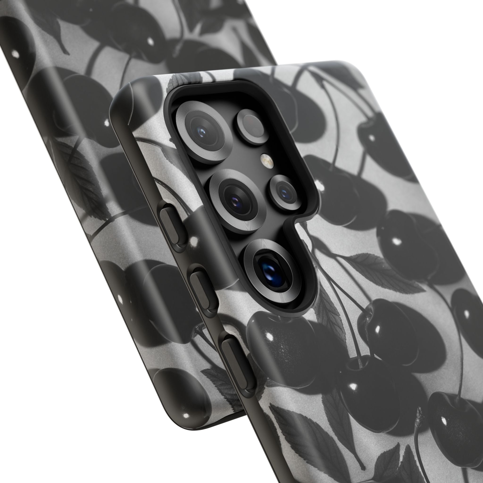 Black Cherry Print Tough Phone Cases (Minimal)