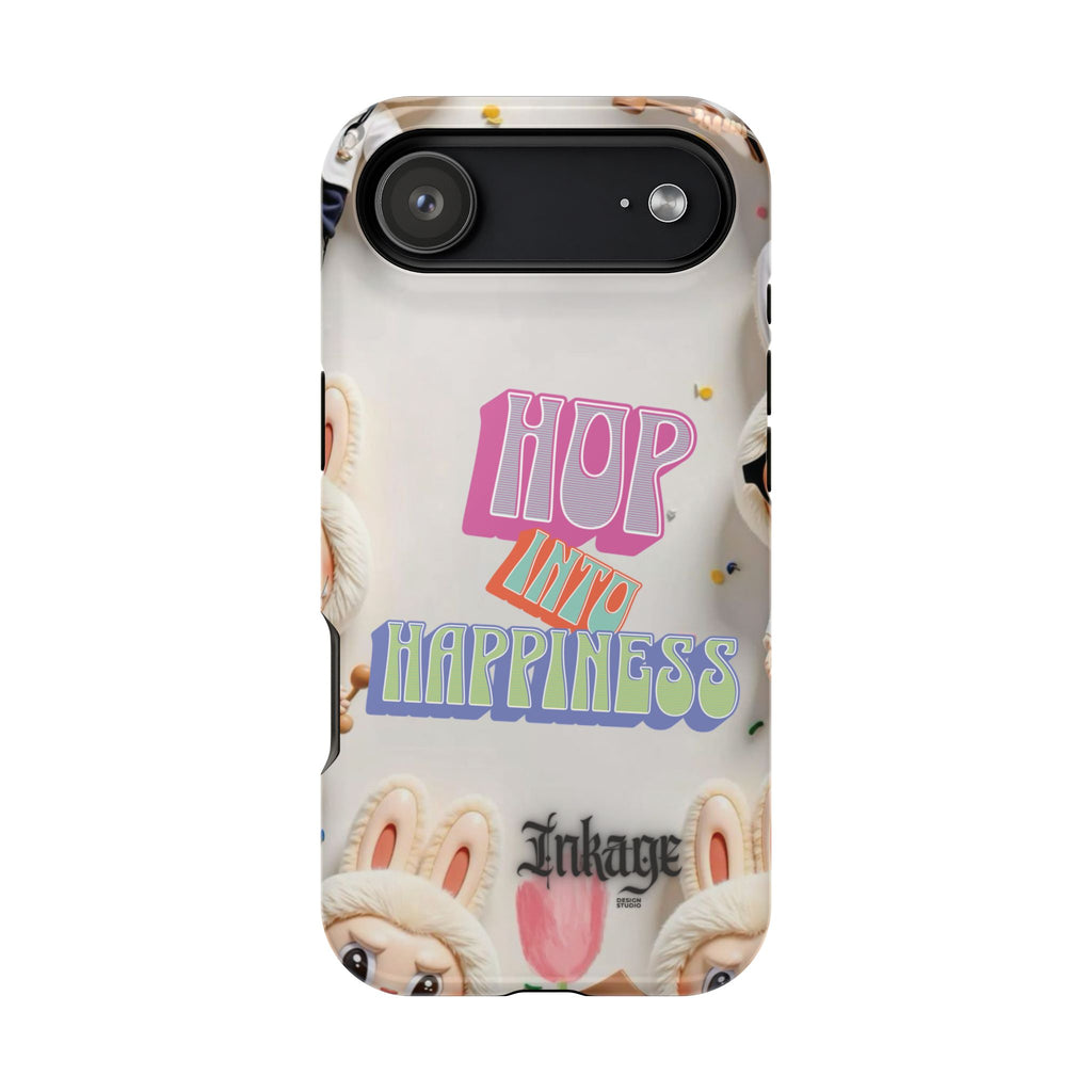 "Hop Into Happiness" Quote Magnetic Phone Case (Animation)