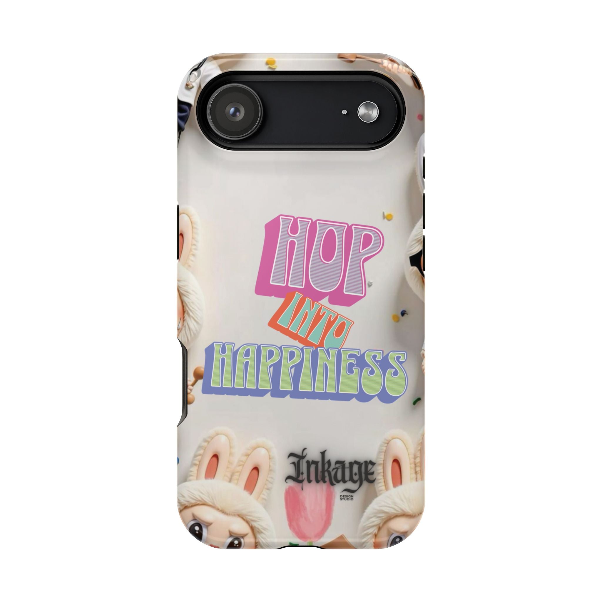 "Hop Into Happiness" Quote Magnetic Phone Case (Animation)