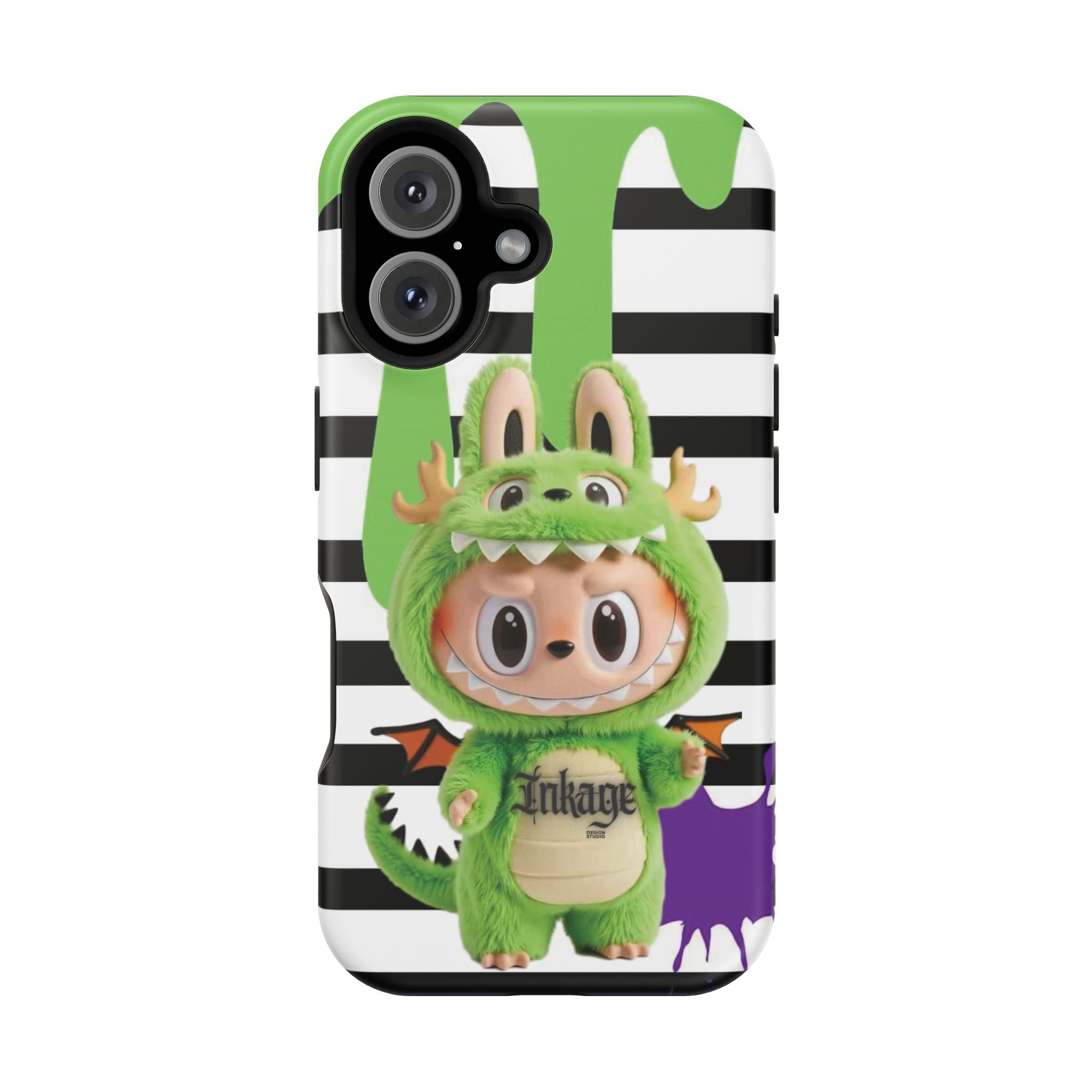 Greenie Labubu Spooky Magnetic Phone Case (Animation)