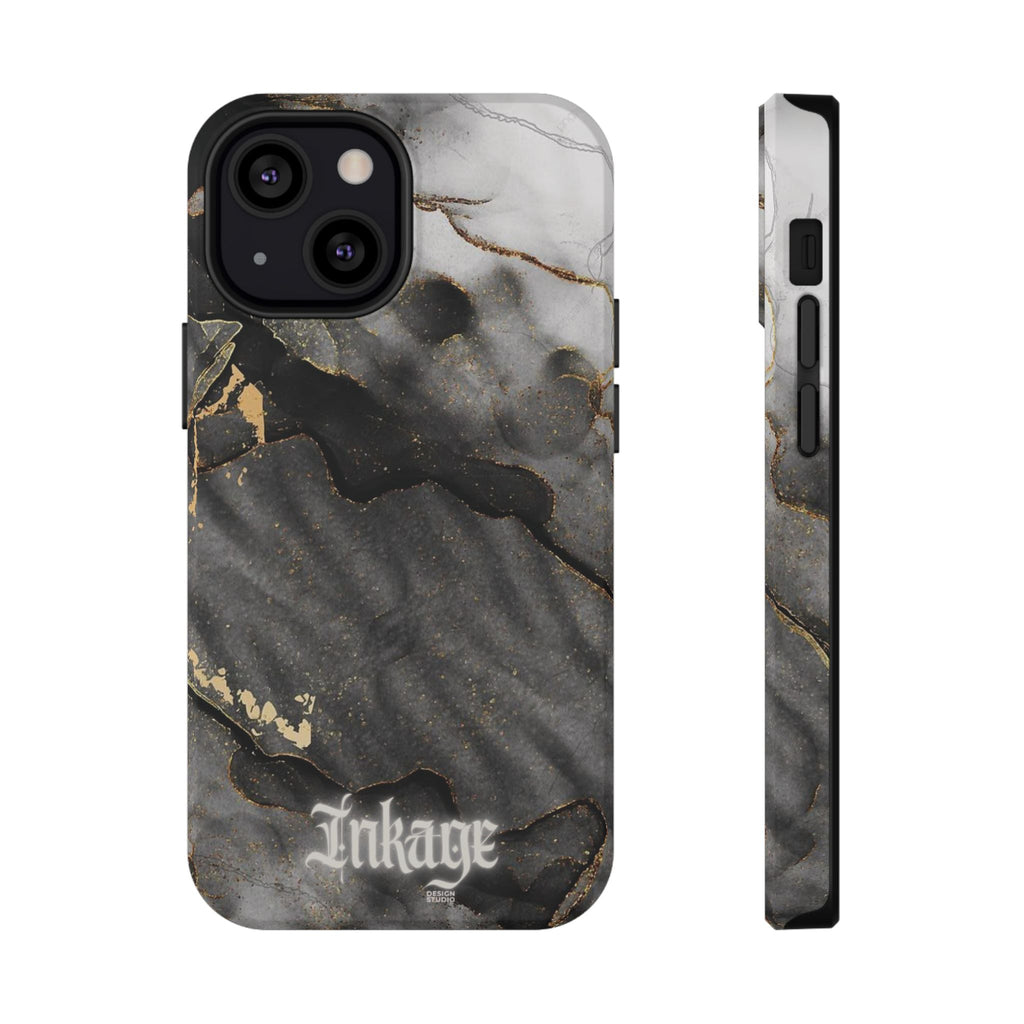 White Noir Marble Gold Foil Magnetic Phone Cases