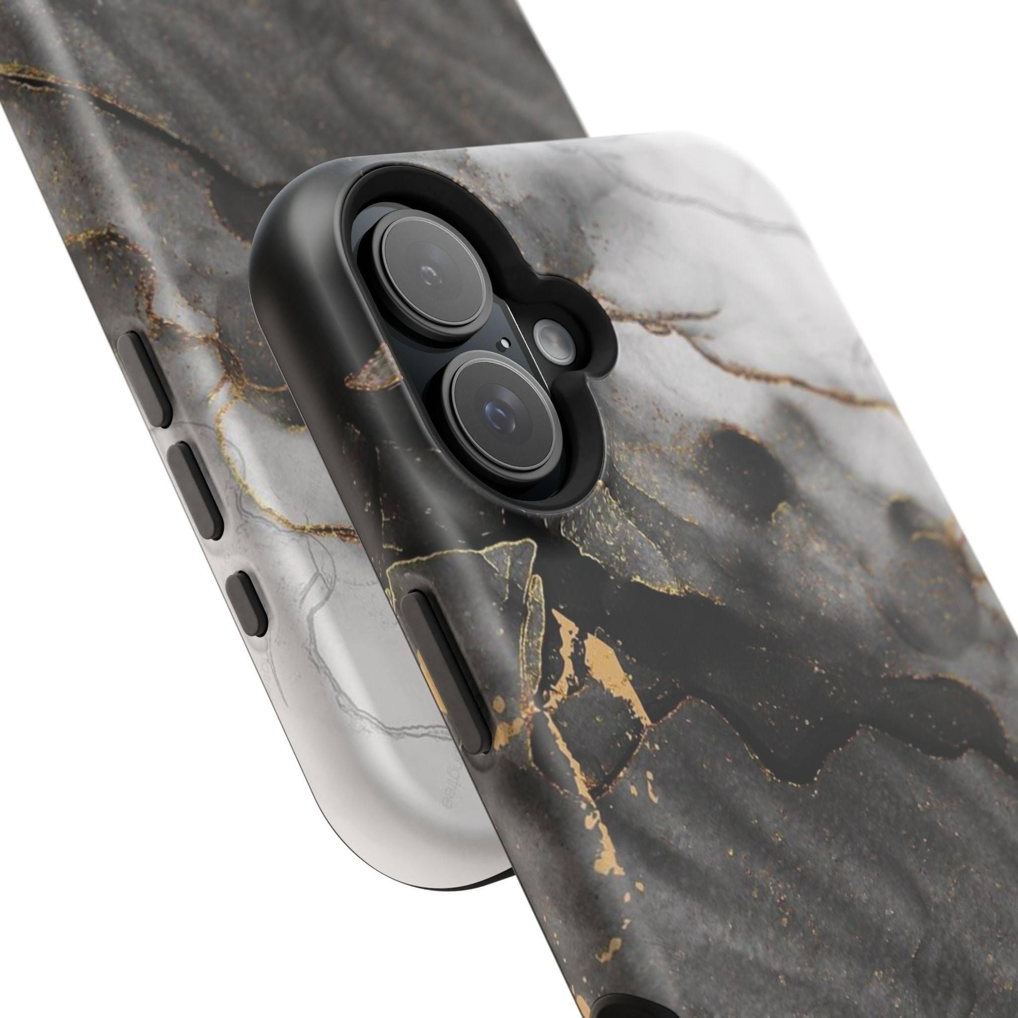 White Noir Marble Gold Foil Magnetic Phone Cases