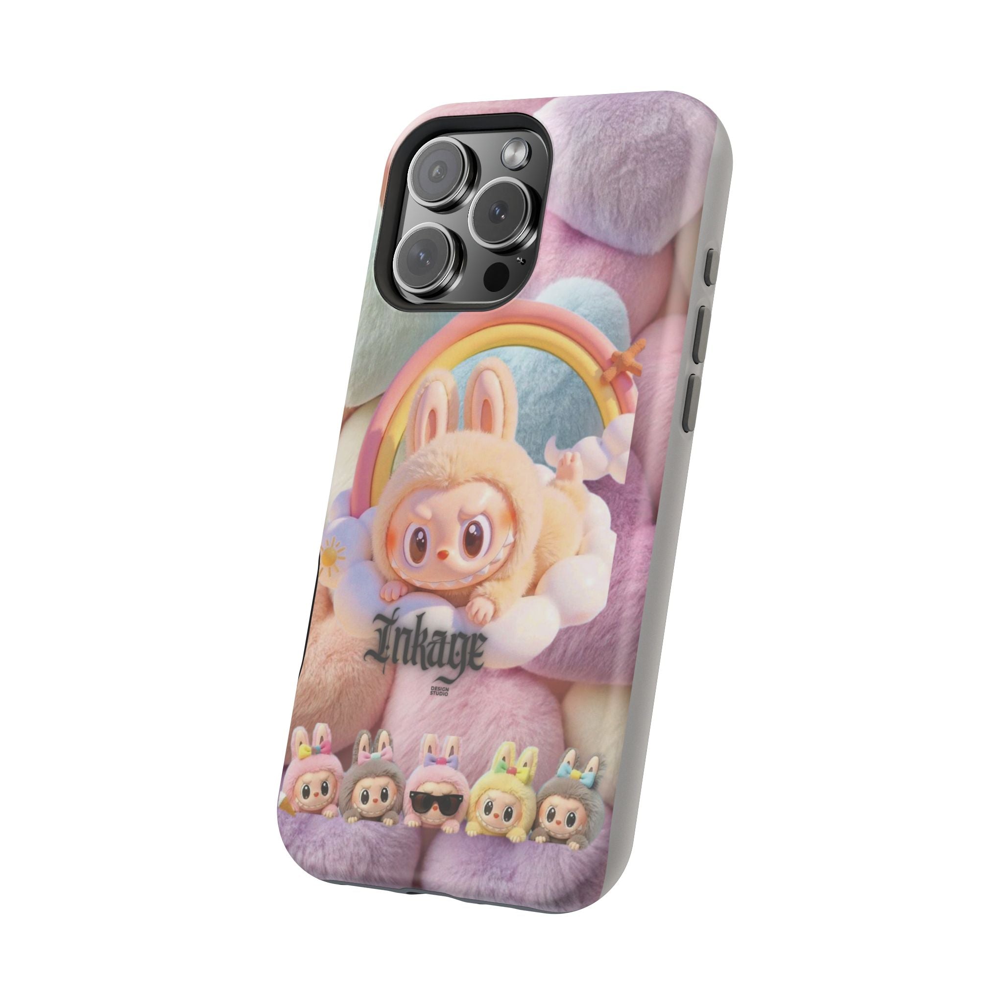 Pastel Rainbow Labubu Magnetic Phone Cases (Animation)