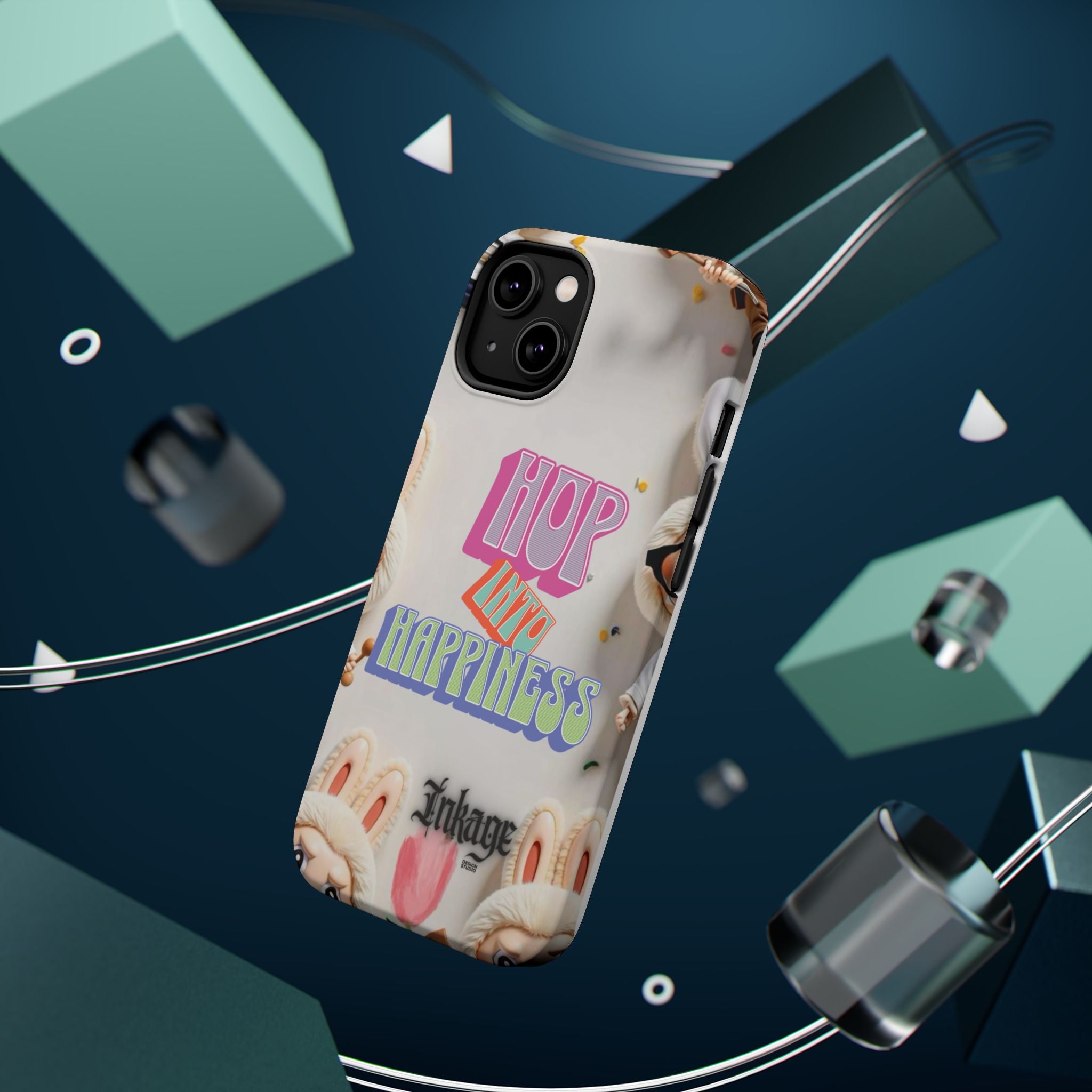 "Hop Into Happiness" Quote Magnetic Phone Case (Animation)