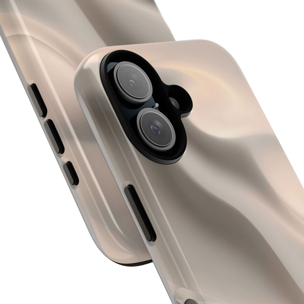 Beige Wavy Flow Tough Phone Case (Minimal)