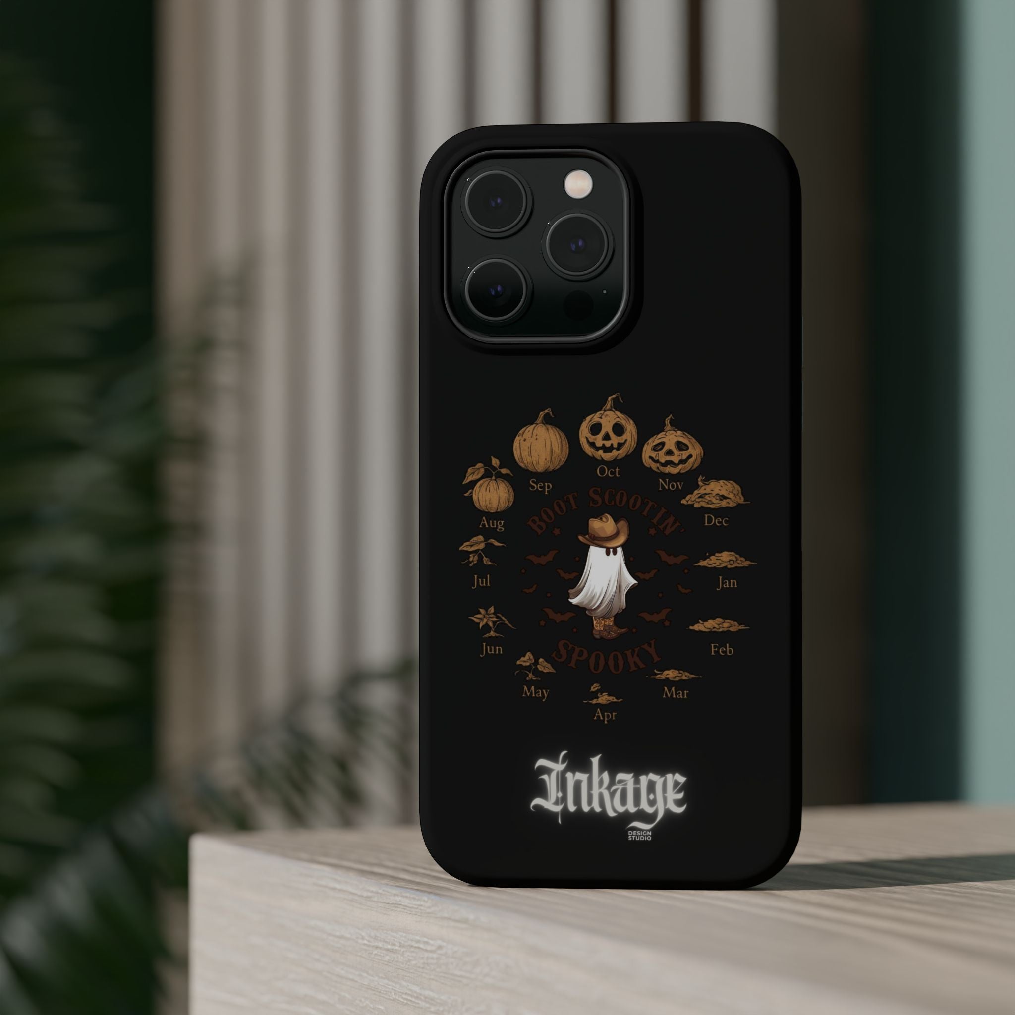 Spooky Boot Halloween Pumpkin Magnetic Phone Case (Season)