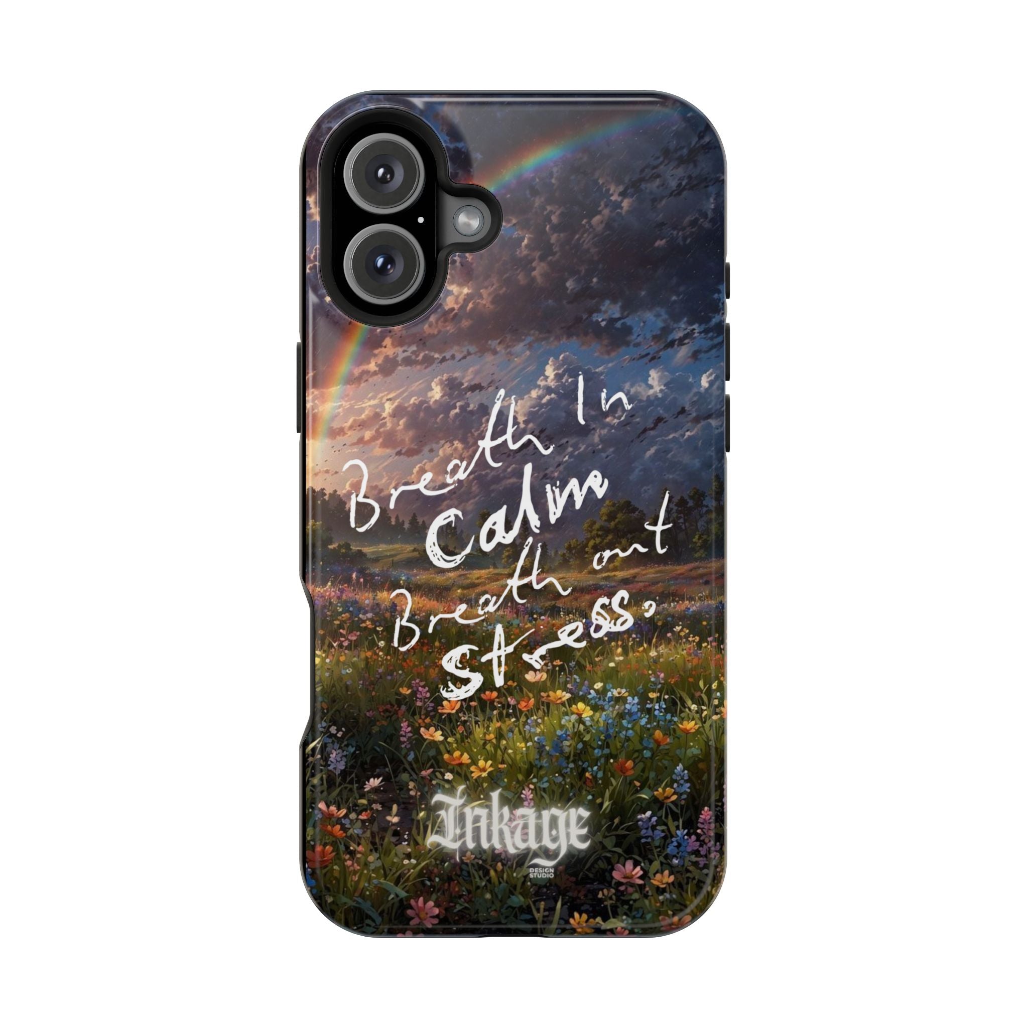 "Breath in Calm Breath out Stress" Magnetic Phone Cases (Quote)