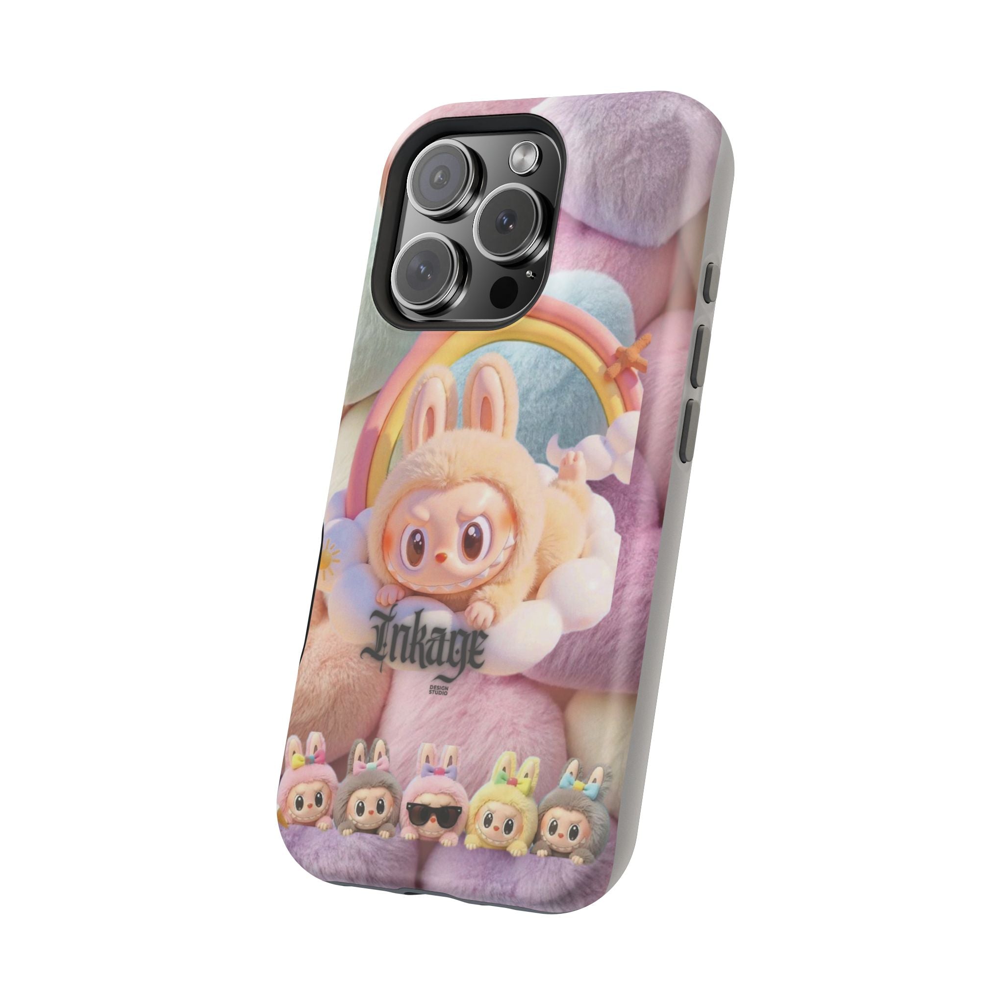 Pastel Rainbow Labubu Magnetic Phone Cases (Animation)