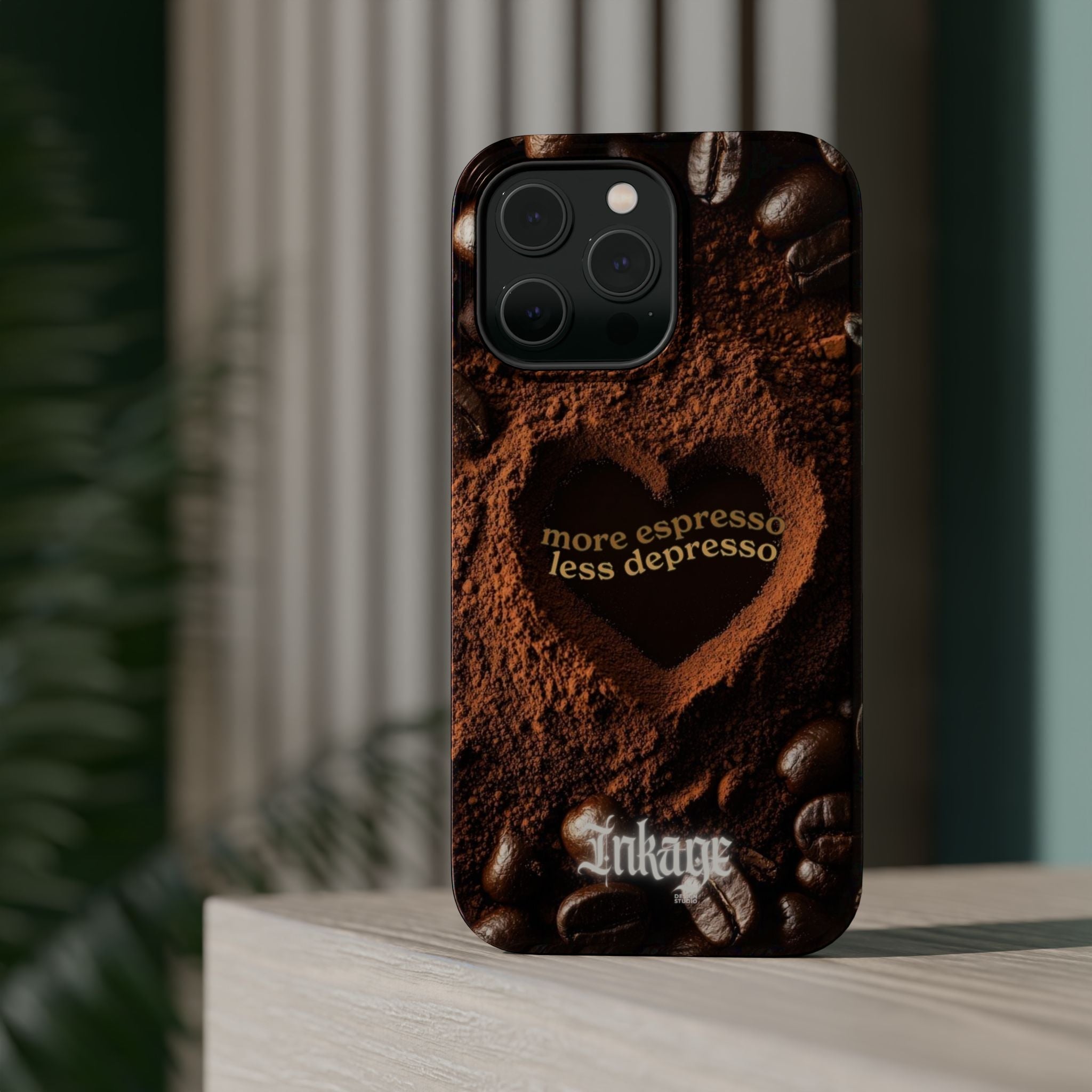 "More Espresso Less Depresso" Magnetic Phone Cases (Quote)