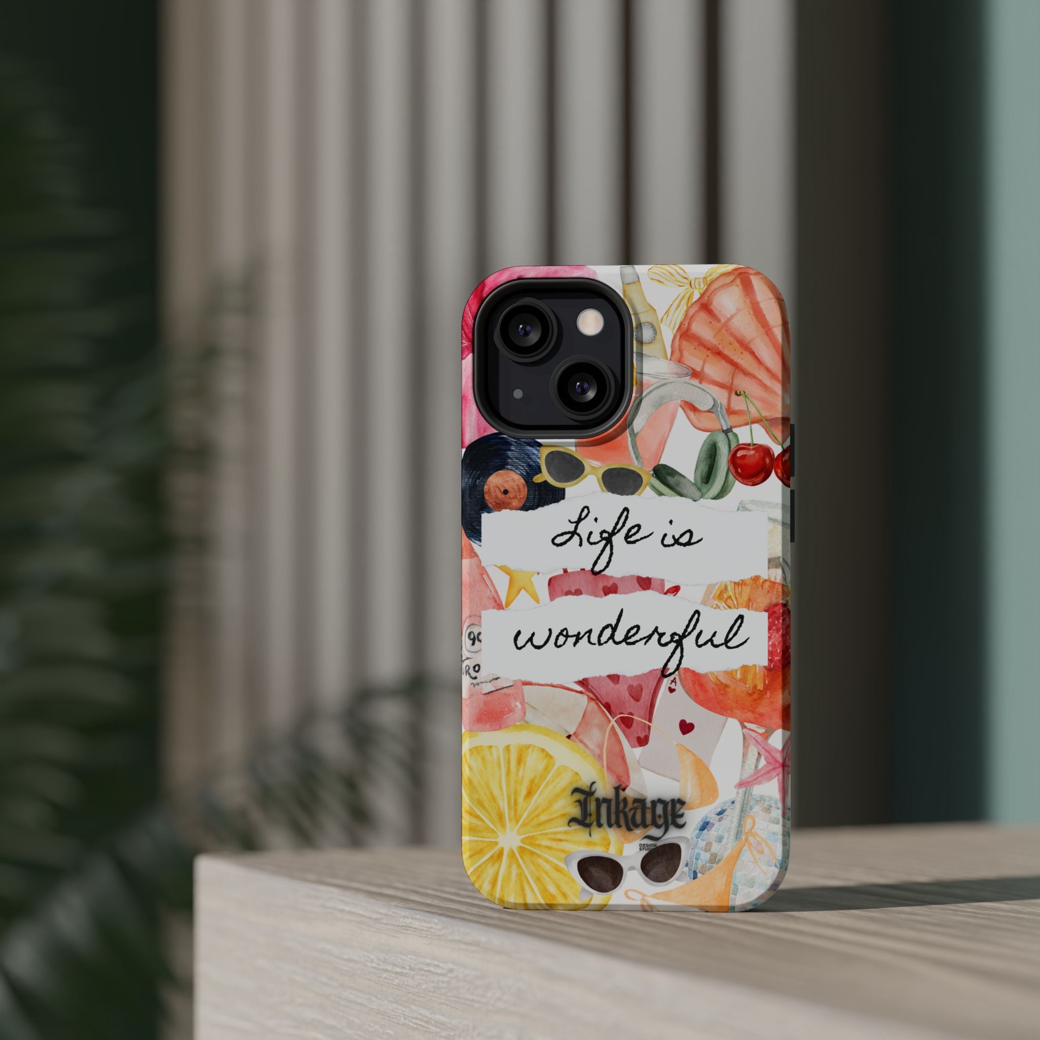 "Life is Wonderful" Quote Magnetic Phone Cases (Quote)