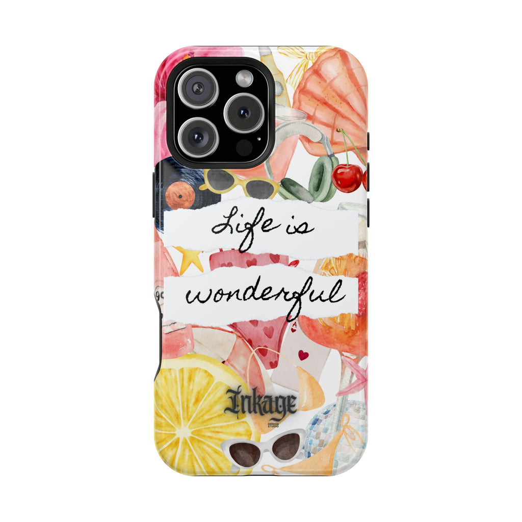 "Life is Wonderful" Quote Magnetic Phone Cases