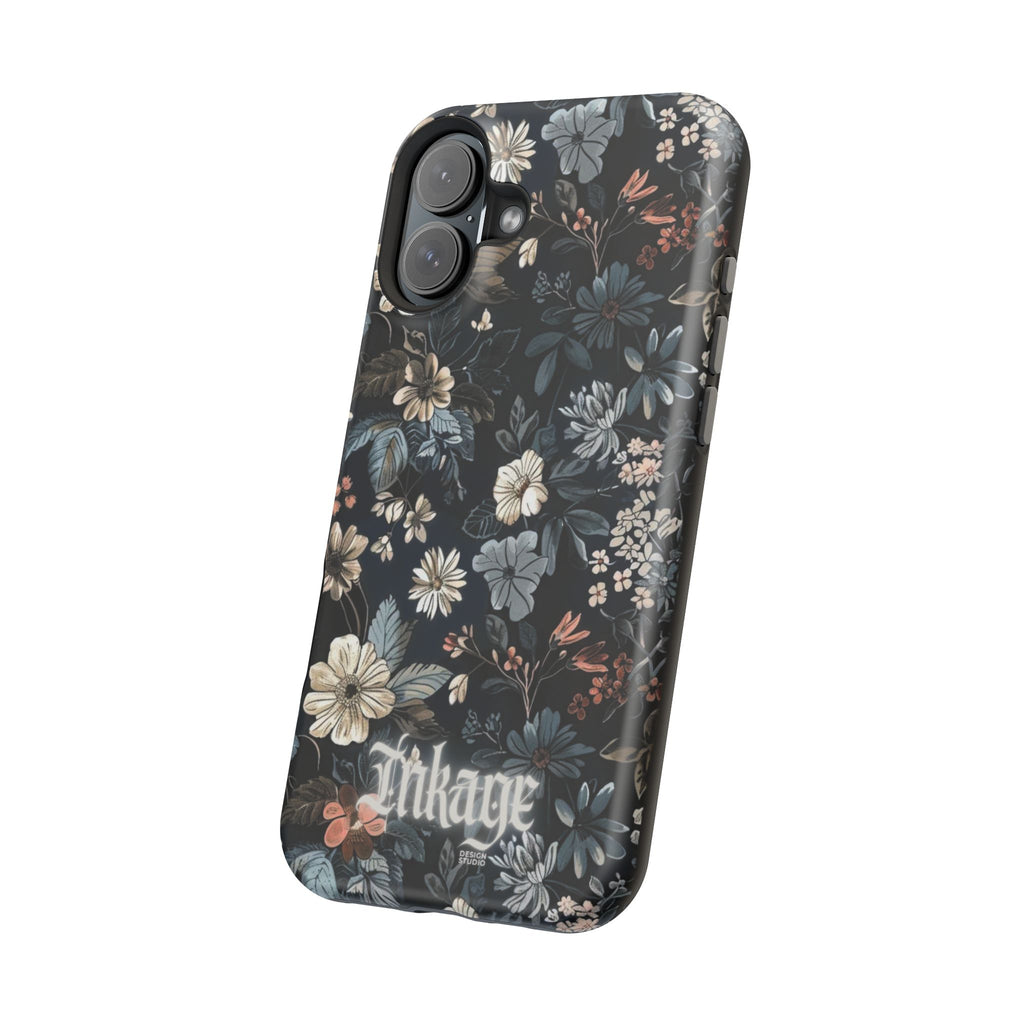 Black Florals Magnetic Phone Cases (Minimal)