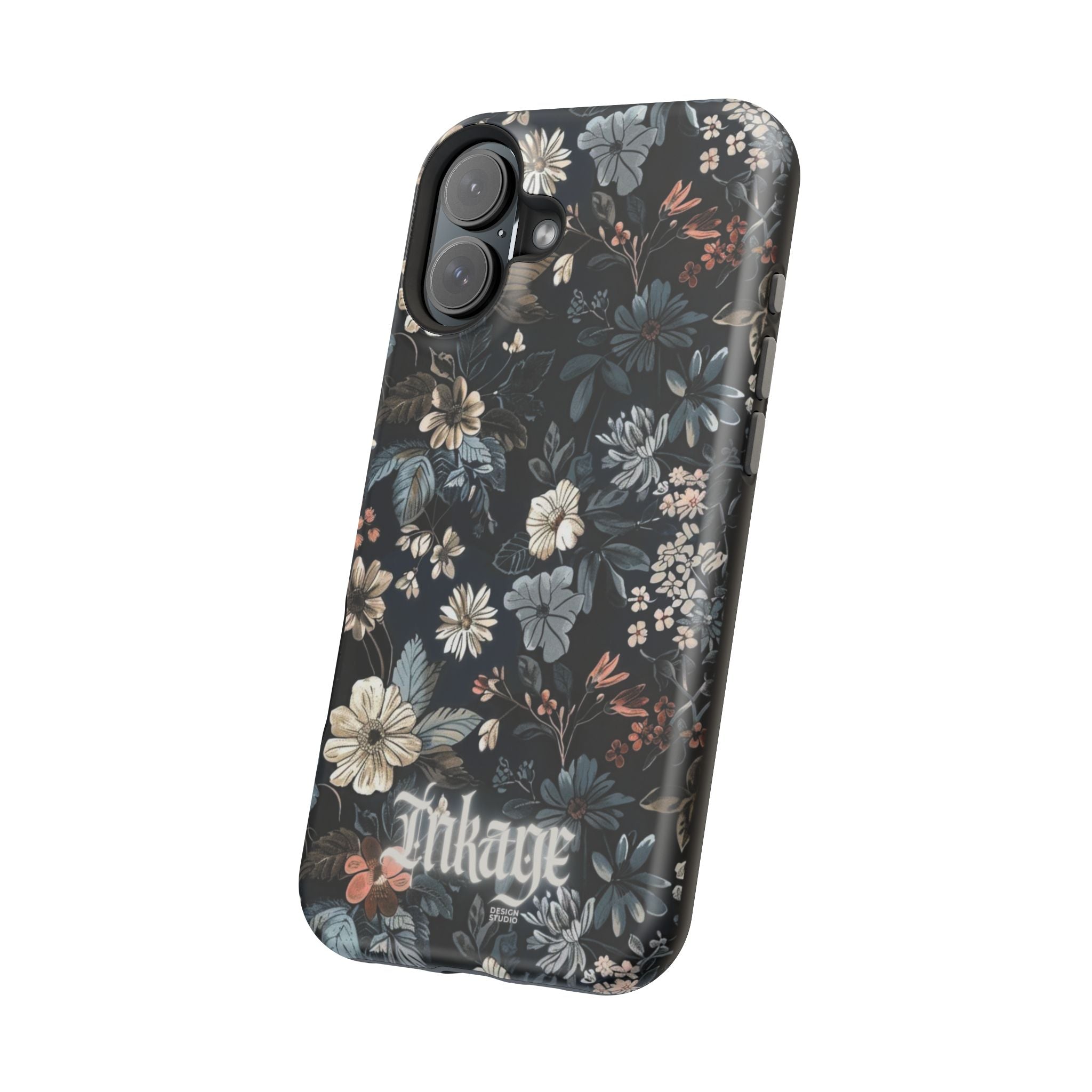 Black Florals Magnetic Phone Cases (Minimal)