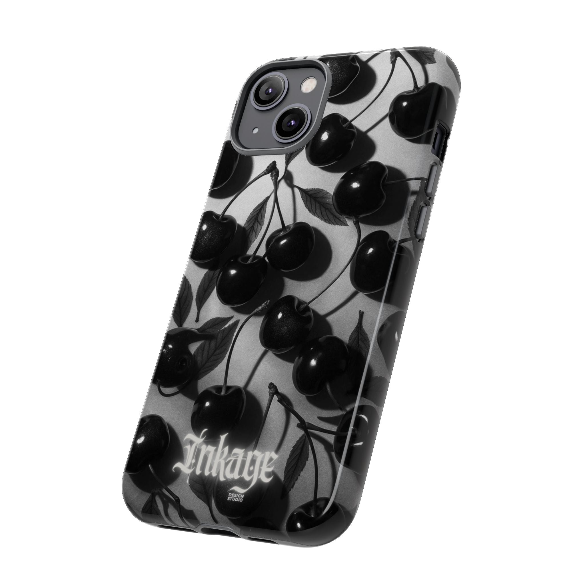 Black Cherry Print Tough Phone Cases (Minimal)