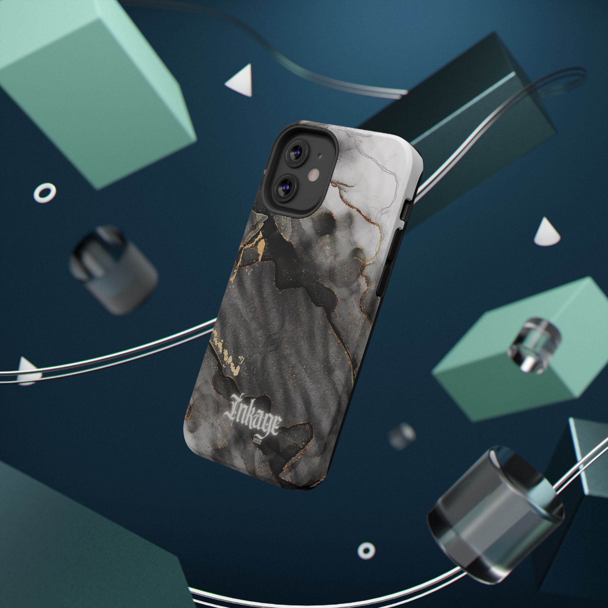 White Noir Marble Gold Foil Magnetic Phone Cases