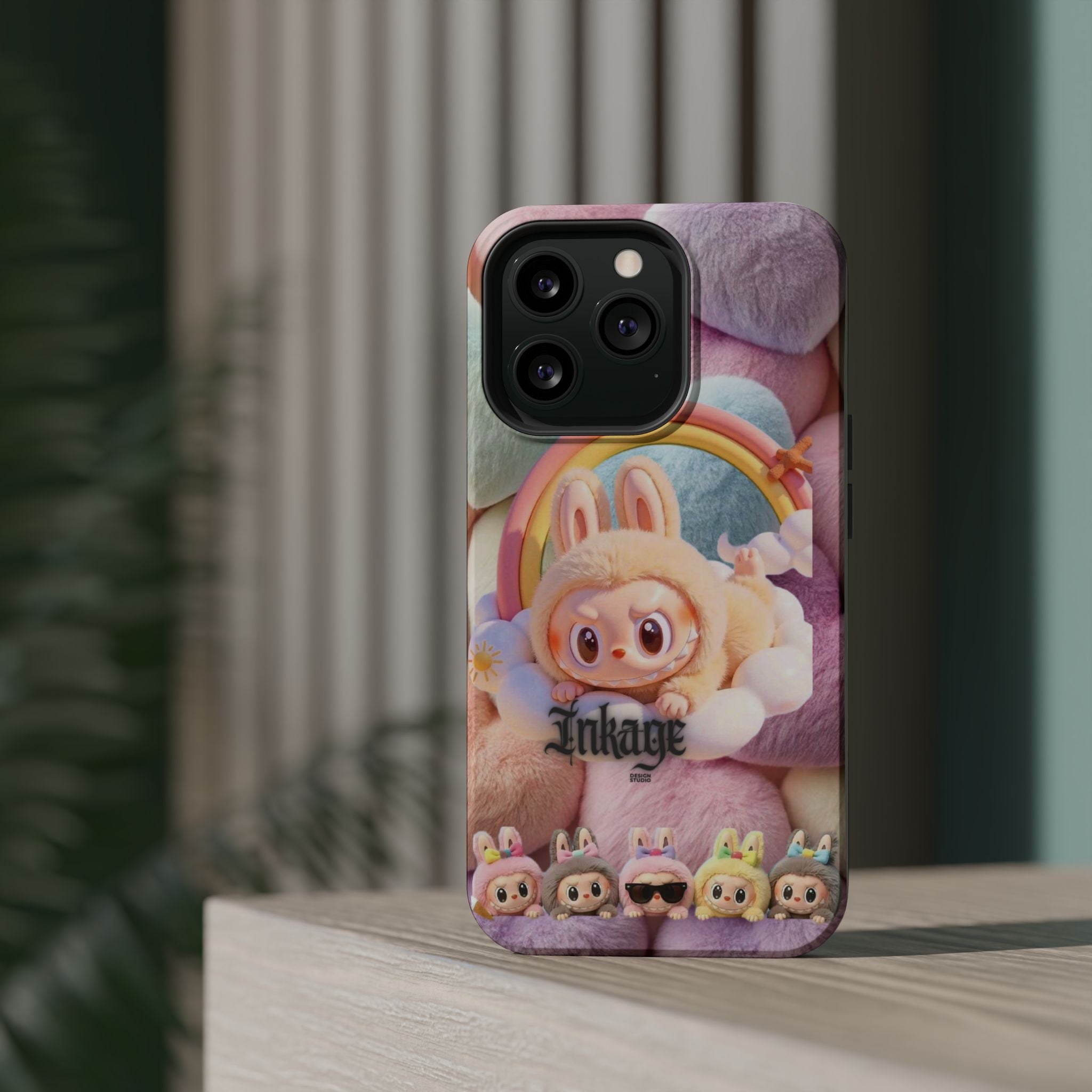Pastel Rainbow Labubu Magnetic Phone Cases (Animation)