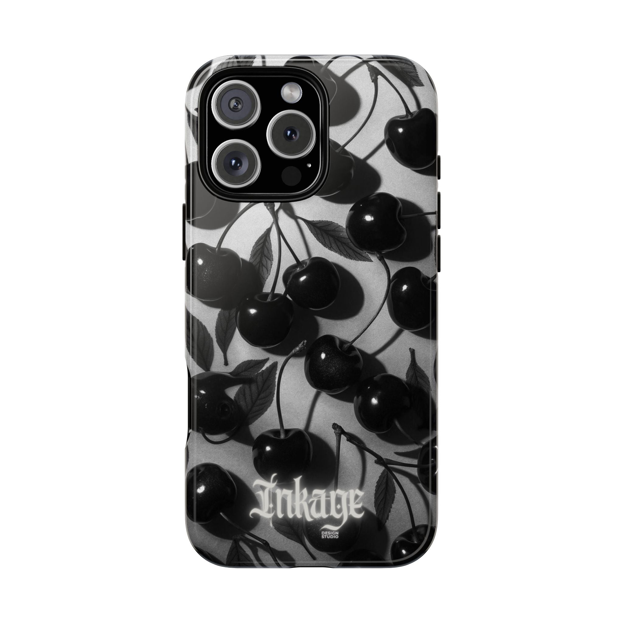 Black Cherry Print Tough Phone Cases (Minimal)