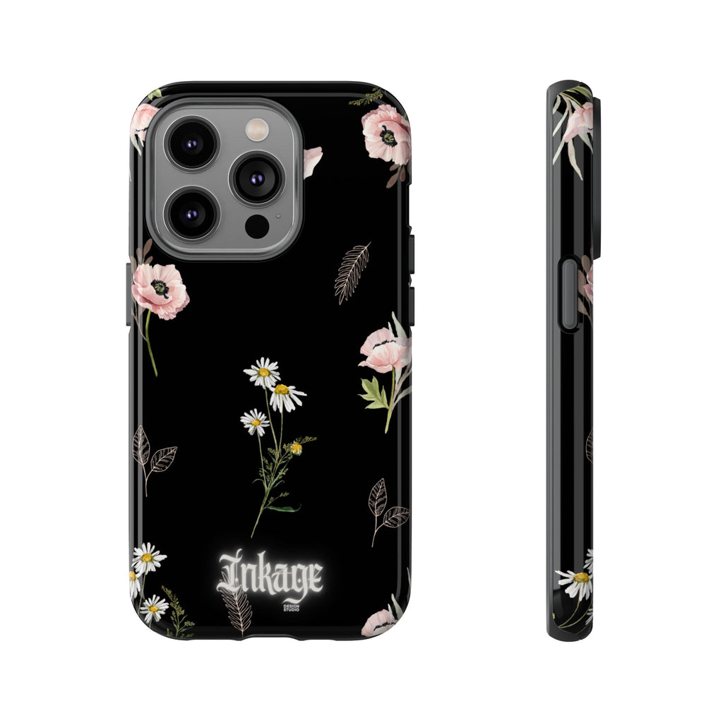 Elegant Black Florals Tough Phone Cases (Minimal)