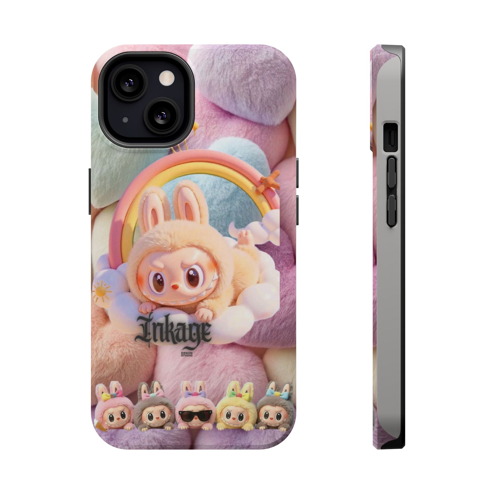 Pastel Rainbow Labubu Magnetic Phone Cases (Animation)