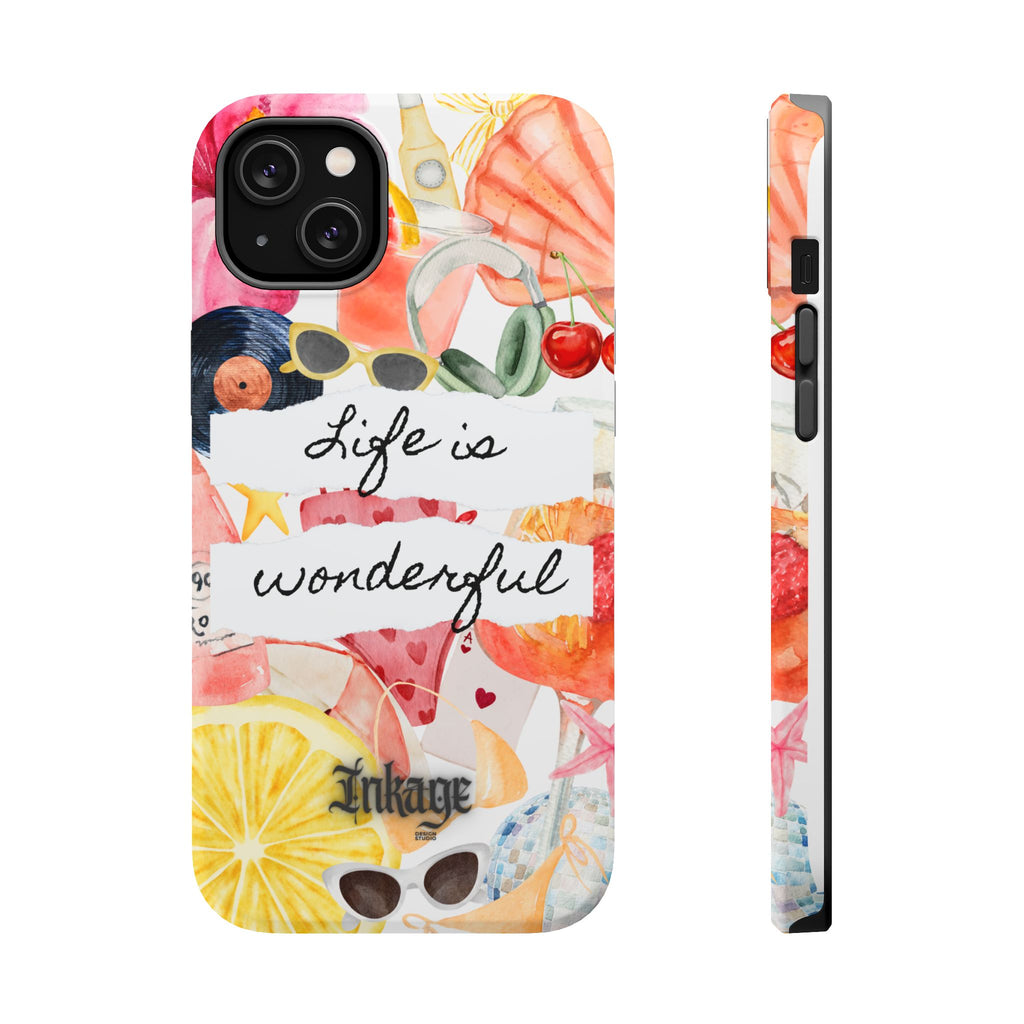 "Life is Wonderful" Quote Magnetic Phone Cases