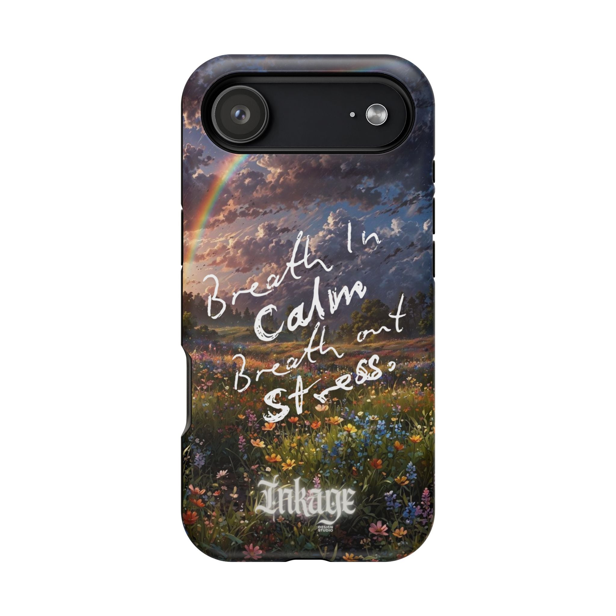 "Breath in Calm Breath out Stress" Magnetic Phone Cases (Quote)