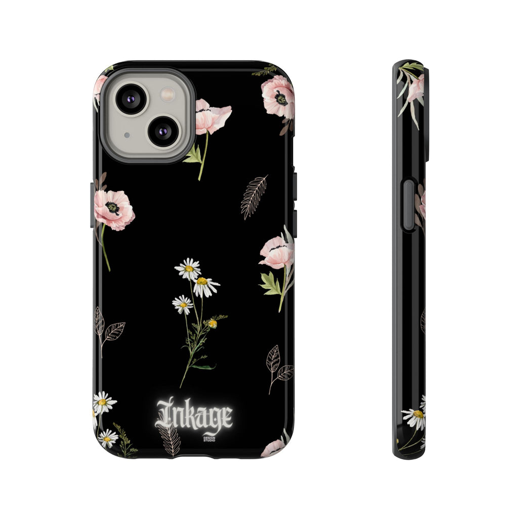 Elegant Black Florals Tough Phone Cases (Minimal)
