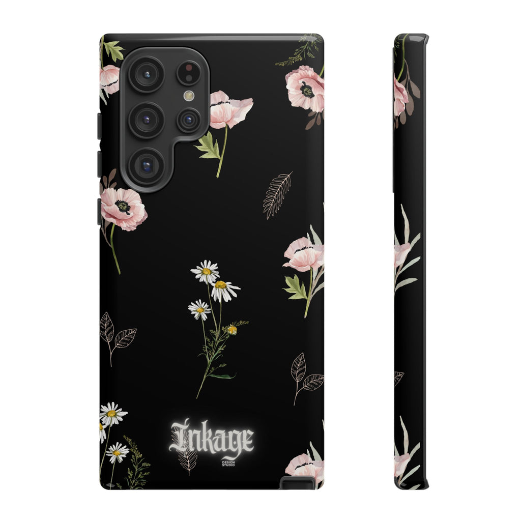 Elegant Black Florals Tough Phone Cases (Minimal)