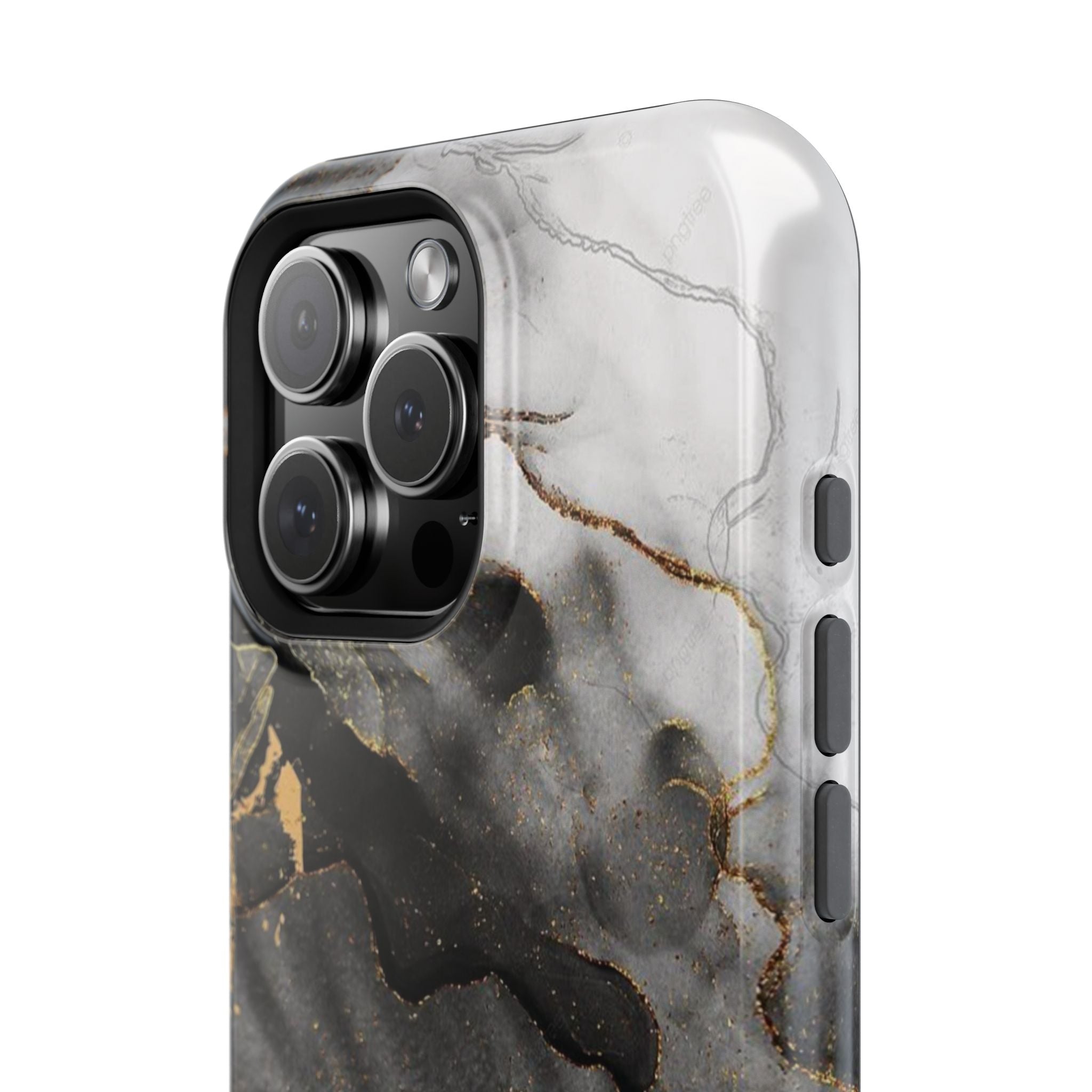 White Noir Marble Gold Foil Magnetic Phone Cases