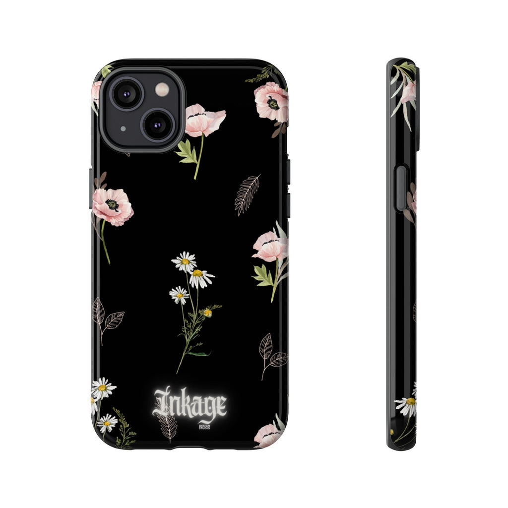 Elegant Black Florals Tough Phone Cases (Minimal)