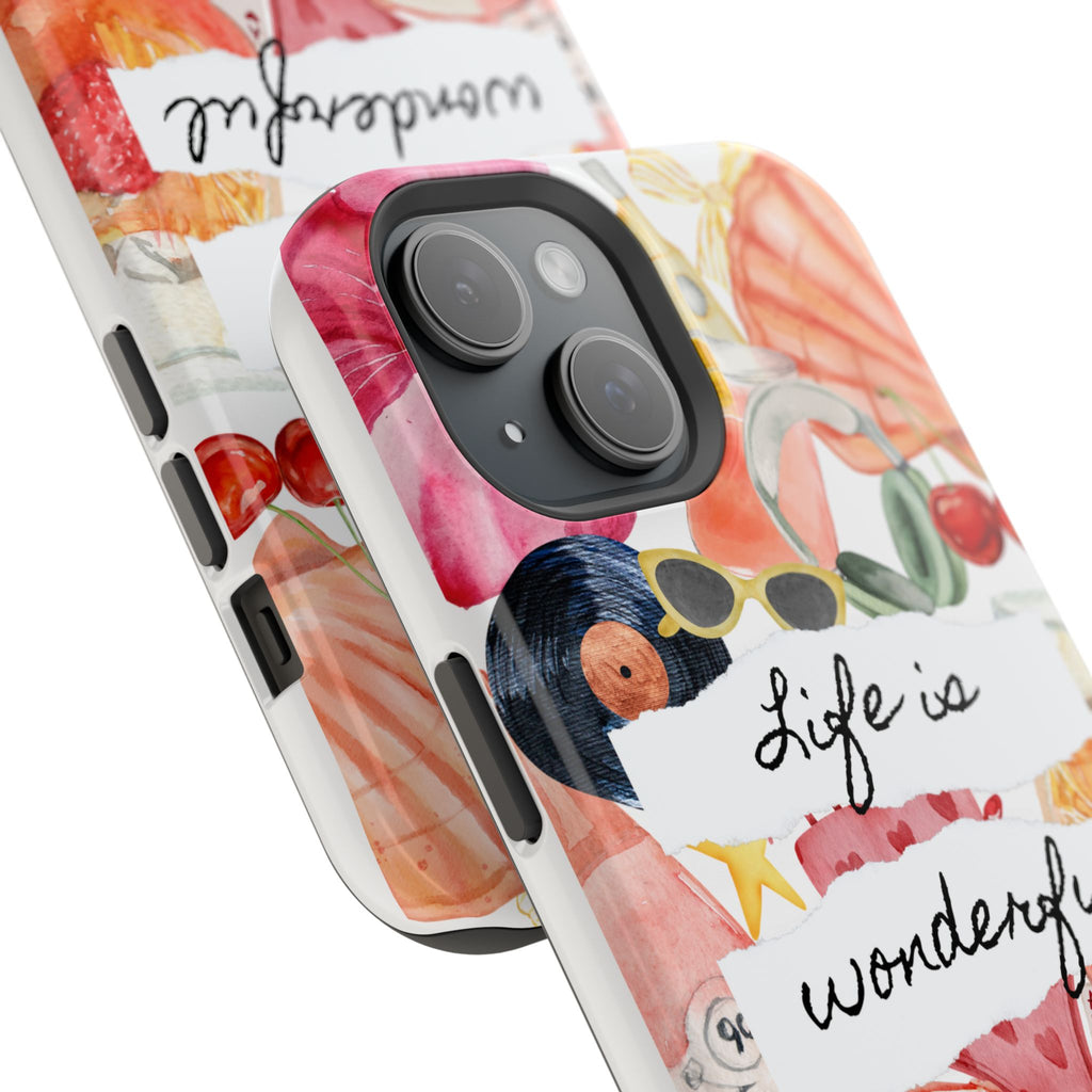 "Life is Wonderful" Quote Magnetic Phone Cases (Quote)